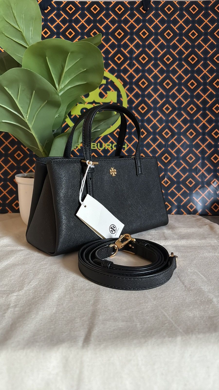 Tory Burch New, authentic tory burch black tote bag , crossbody Size ONE SIZE - 4 Thumbnail