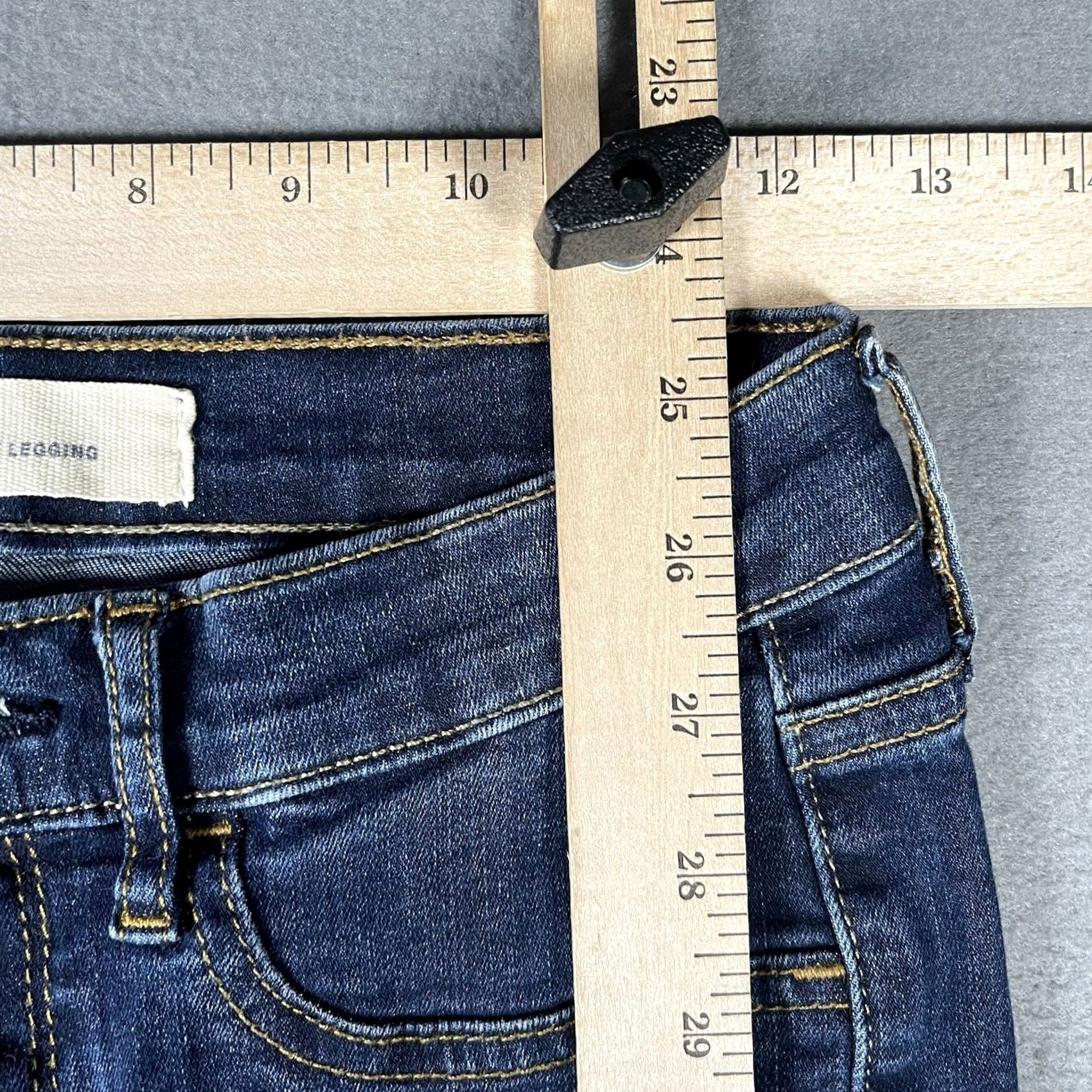 Gap Gap Easy Legging Womens 2/26R Blue Mid Rise Slim Straight Denim Jegging Preppy Size 26" / US 2 / IT 38 - 7 Thumbnail