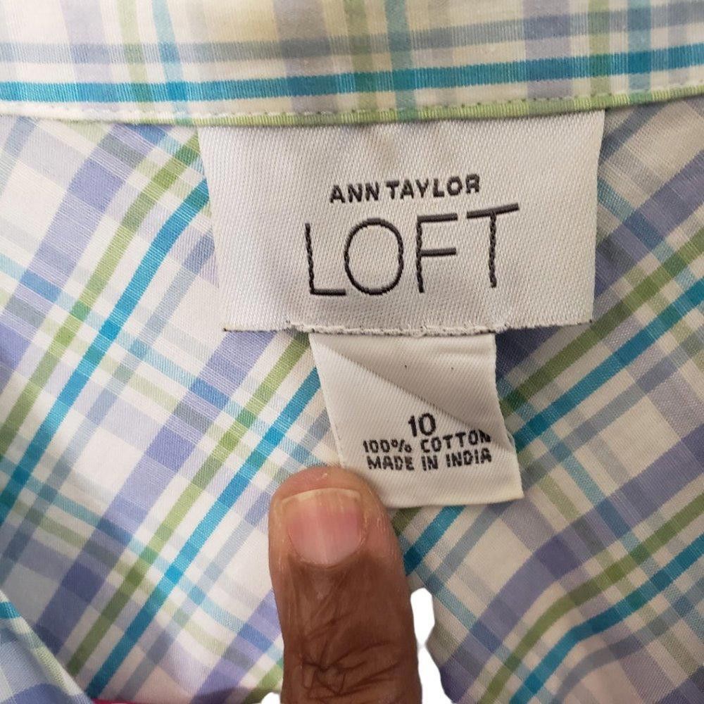 Designer CT438 Ann Taylor Loft Ladies Sleeveless Shirt 10 Size L / US 10 / IT 46 - 2 Thumbnail