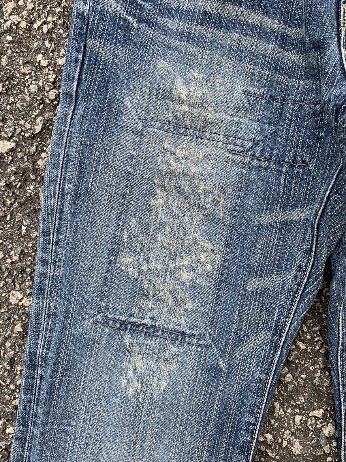 Edwin FLARE💥 EDWIN XV PUNK FADED RUSTY JAPANESE DISTRESSED DENIM🎌☠️ Size US 30 / EU 46 - 13 Thumbnail