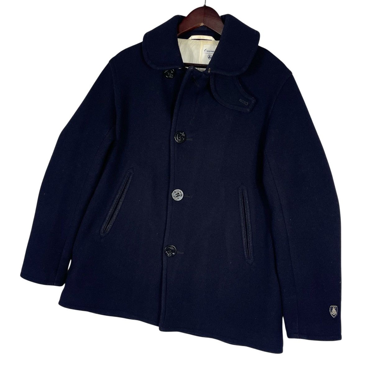 Orcival Vintage ORCIVAL France Wool Pea Coat Jacket Size US L / EU 52-54 / 3 - 2 Thumbnail
