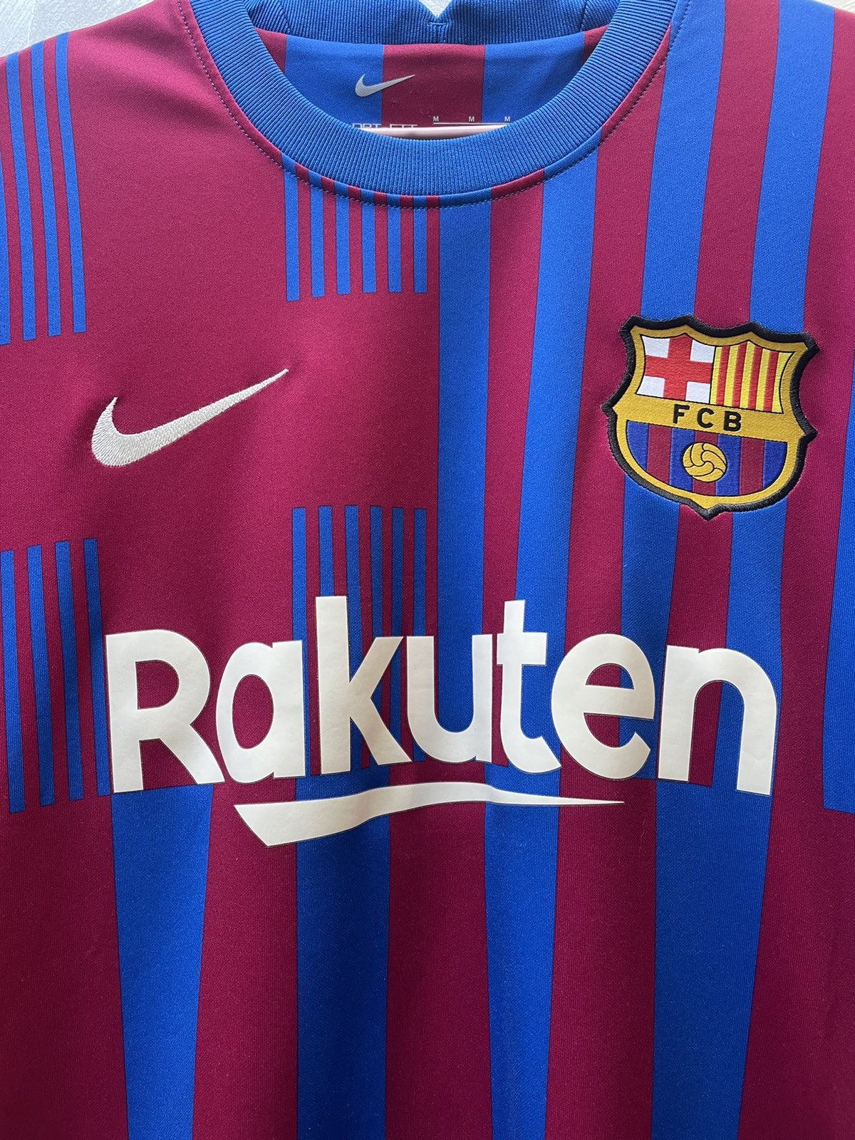 Nike Barcelona 2021 / 22 Home Football Shirt Jersey Mens Size US M / EU 48-50 / 2 - 2 Thumbnail