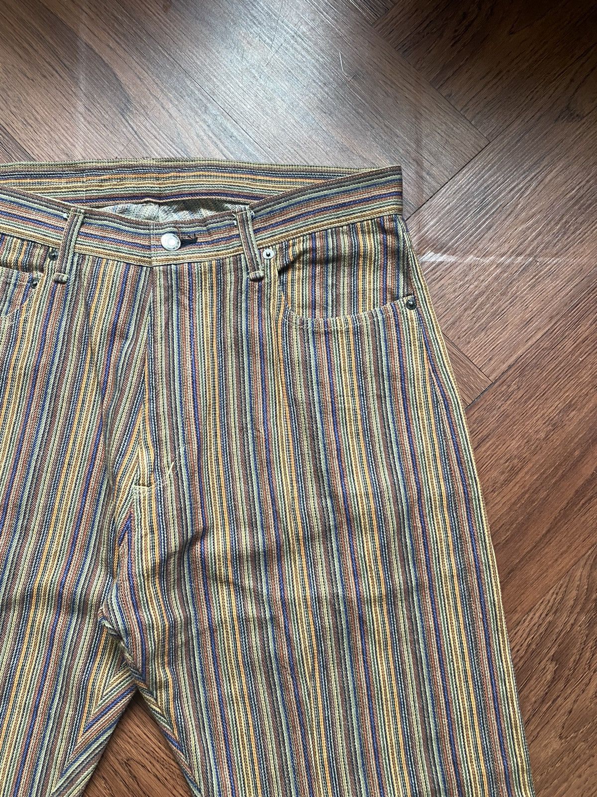 If Six Was Nine × Japanese Brand Lesvis Bois Stripe Pants Size US 34 / EU 50 - 4 Thumbnail