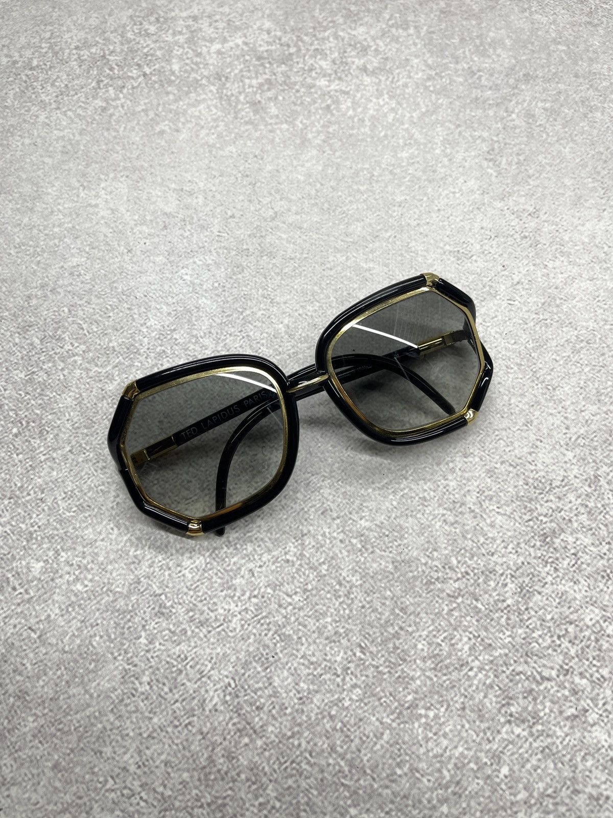 TED LAPIDUS Ted Lapidus Paris 1970 Black Gold Sunglasses Tom Ford Style Size ONE SIZE - 6 Thumbnail