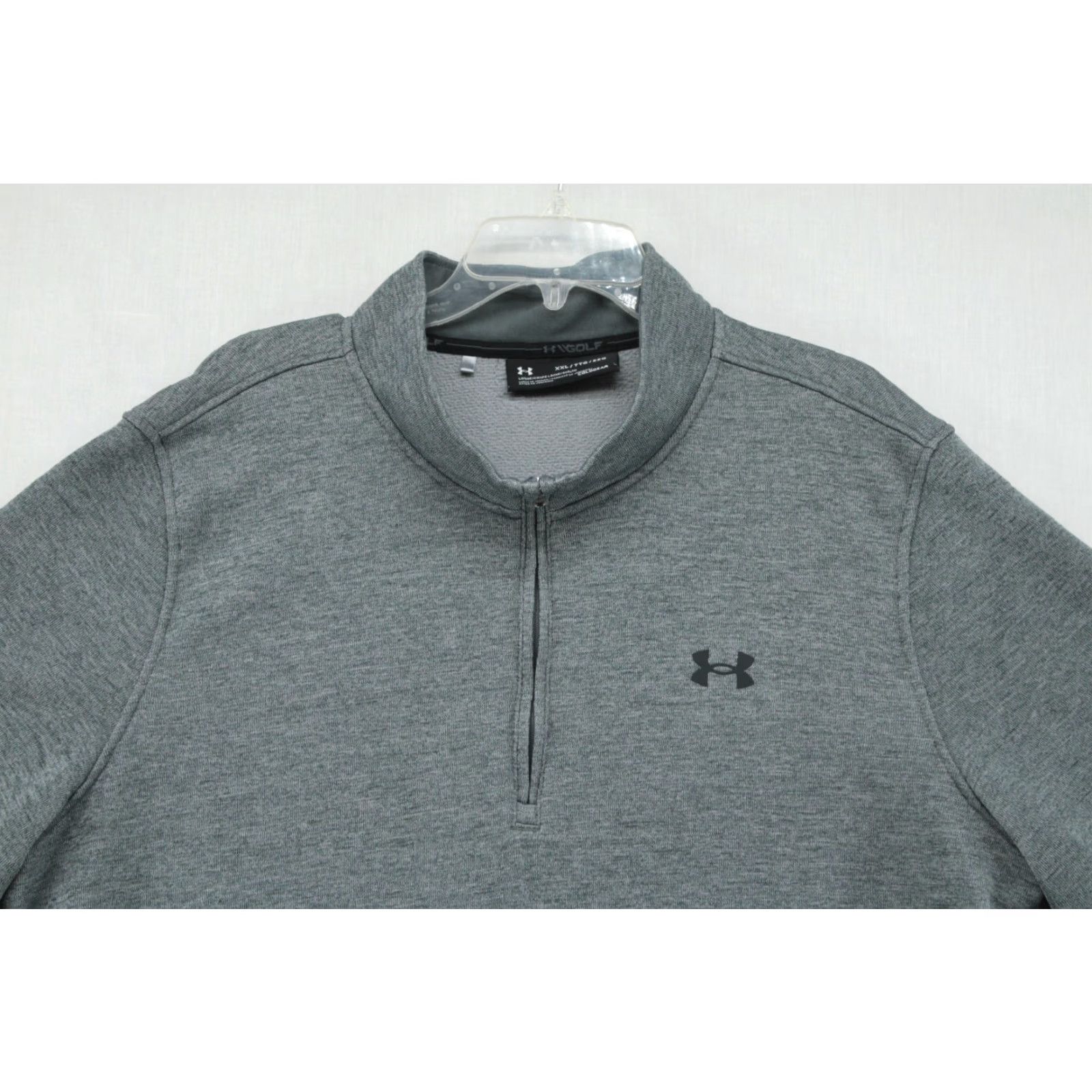 Under Armour VINTAGE Under Armour Storm UA Golf Sweater Mens 2XL Gray Fleece 1/4 Zip Jacket Cold Gear Size US XXL / EU 58 / 5 - 2 Thumbnail