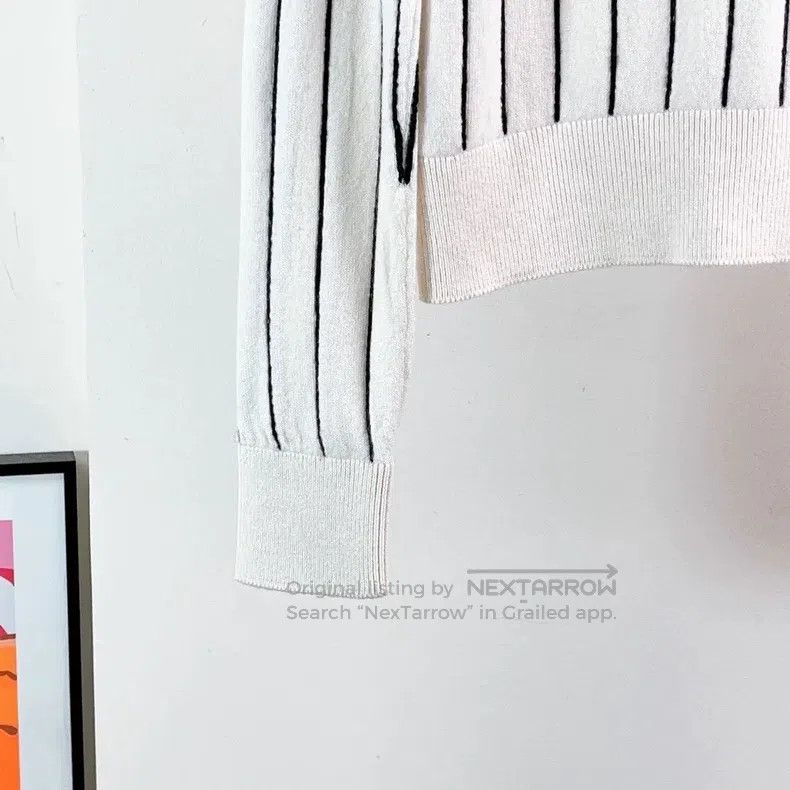 Chanel Chanel 23P black and white striped cashmere knit sweater Size XS / US 0-2 / IT 36-38 - 4 Thumbnail