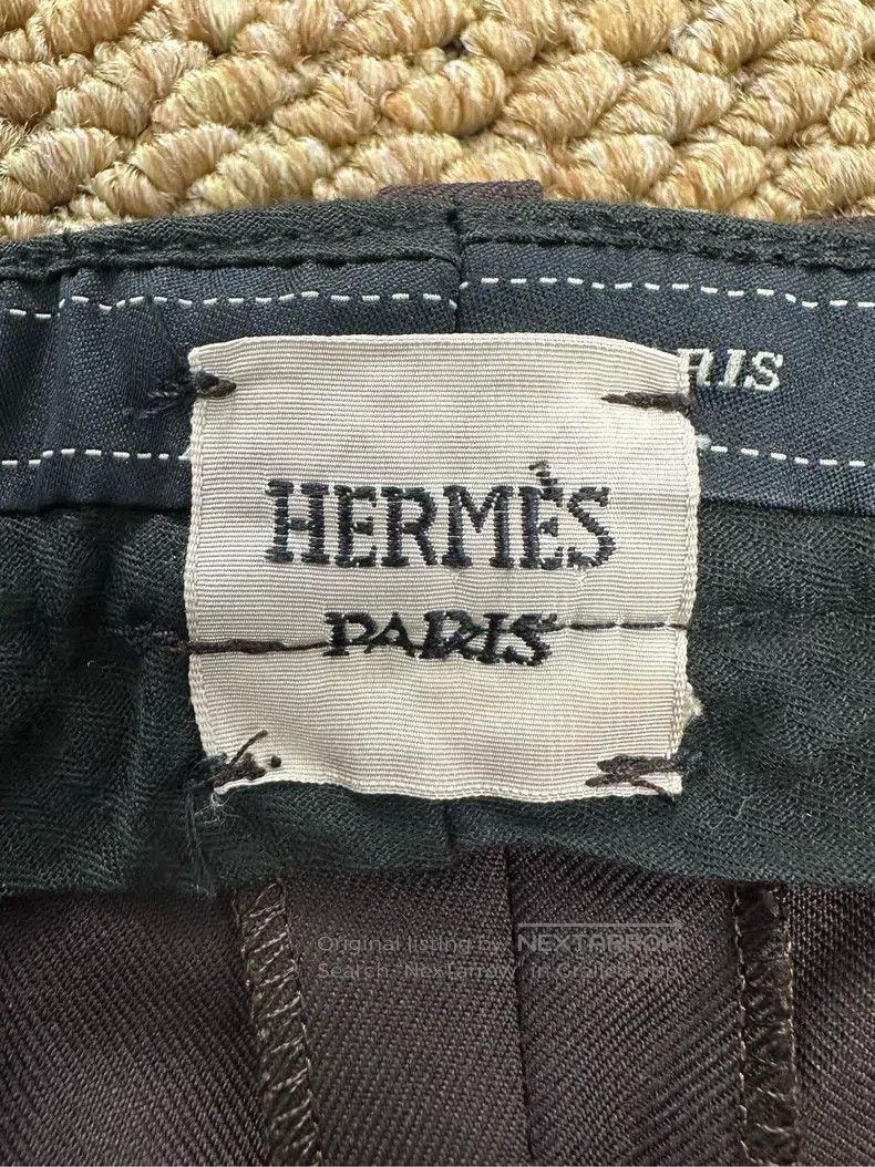 Hermes Hermes Fine Wool Pleated Straight Trousers - Caramel Size 25" / US 0 / IT 36 - 8 Thumbnail
