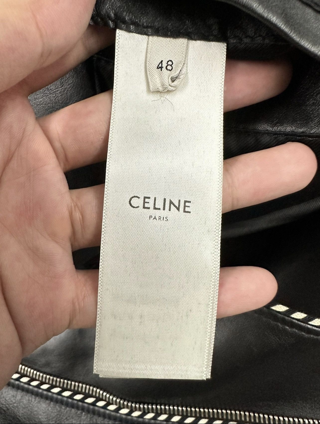 Celine *RARE* Celine AW19 Leather Jacket by Hedi Slimane Sz. 48 Size US M / EU 48-50 / 2 - 5 Thumbnail