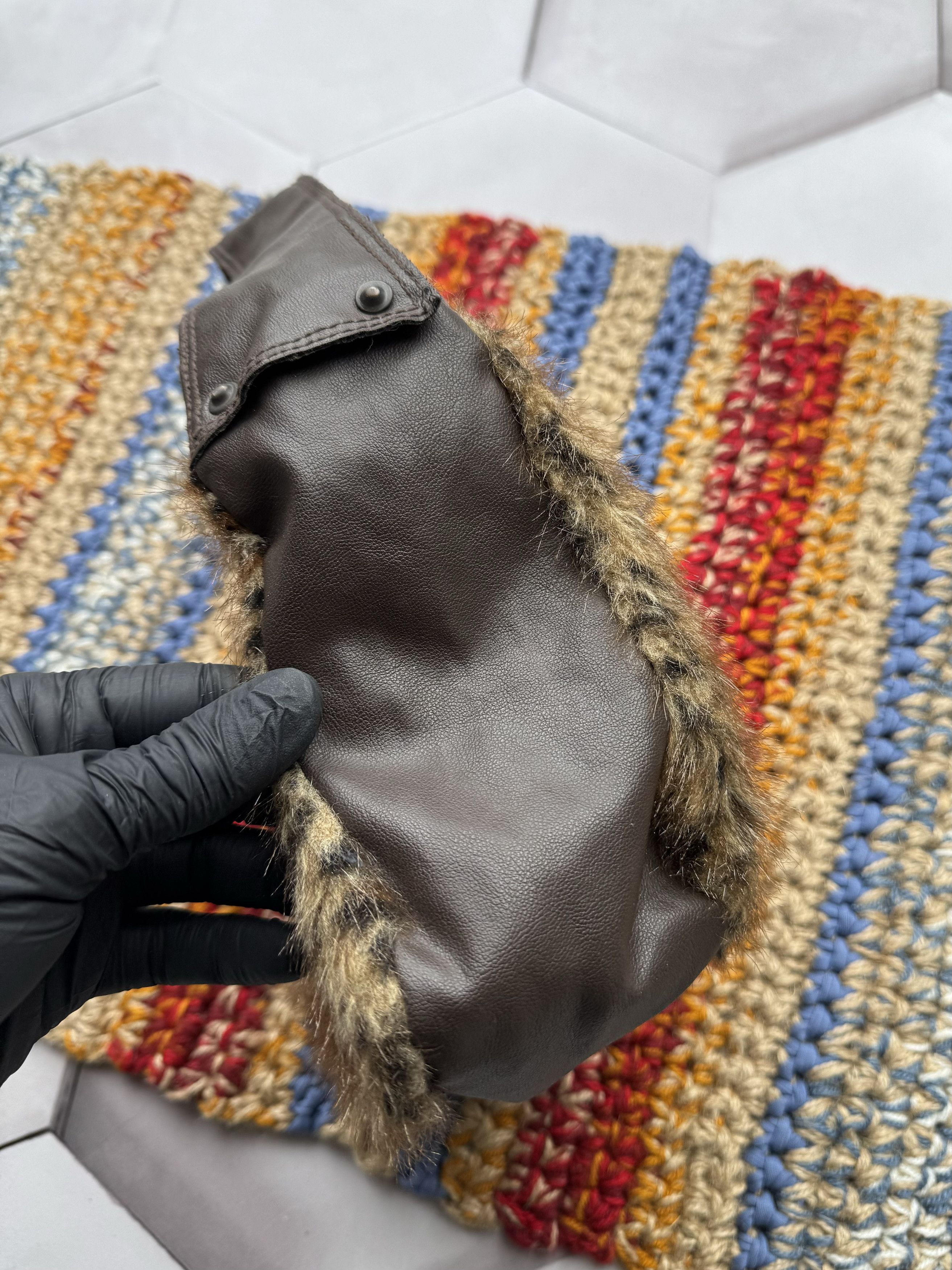 Vintage Vintage Faux Fur Handle Bag (E4) Size ONE SIZE - 3 Thumbnail