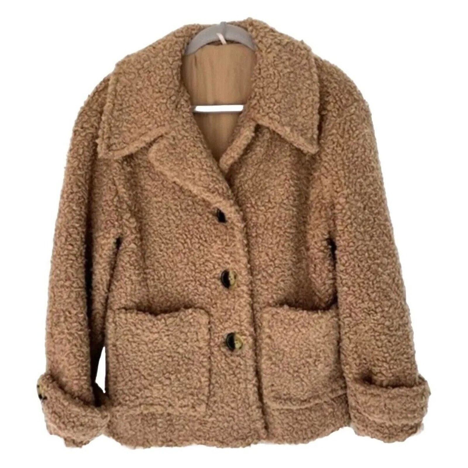 Free People Free People Oversized Teddy Sherpa Soft Cozy Coat Jacket Size XS / US 0-2 / IT 36-38 - 5 Thumbnail