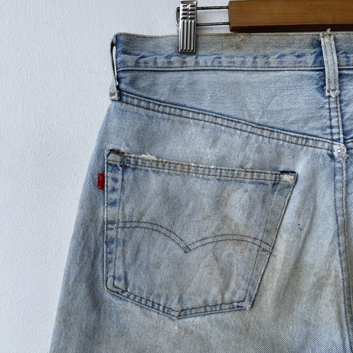 Levi's Thrashed 70s Levi’s 501 Redline Selvedge Denim Shorts Size US 34 / EU 50 - 11 Thumbnail