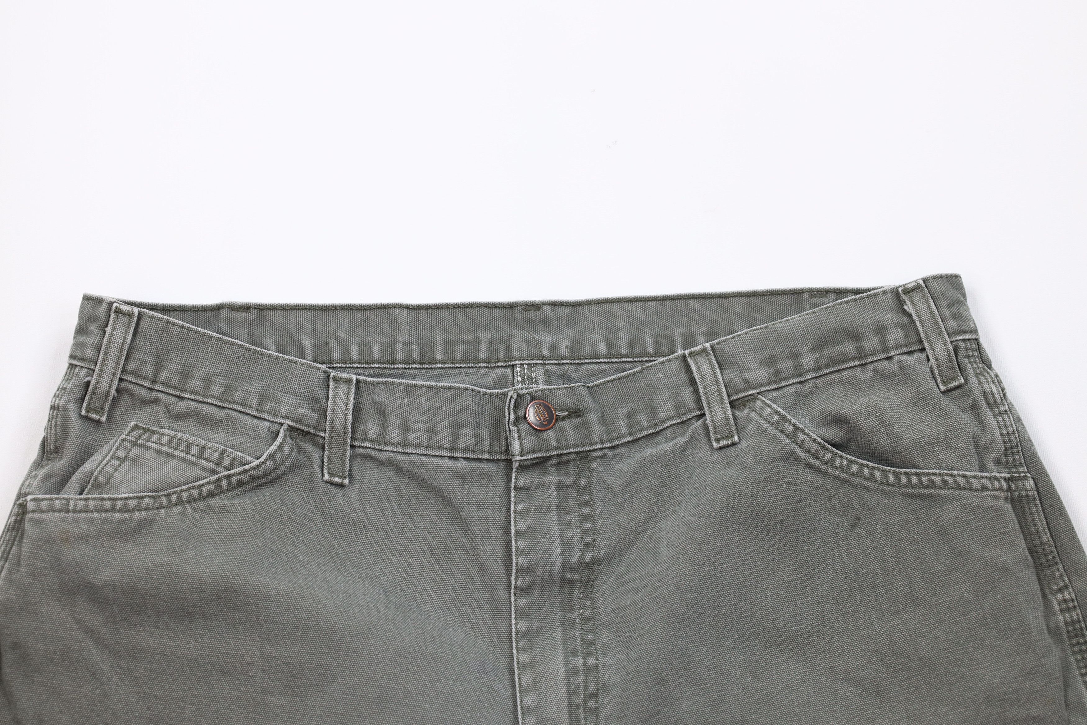 Dickies Vintage Dickies Relaxed Fit Canvas Dungaree Shorts Green Size US 38 / EU 54 - 2 Thumbnail