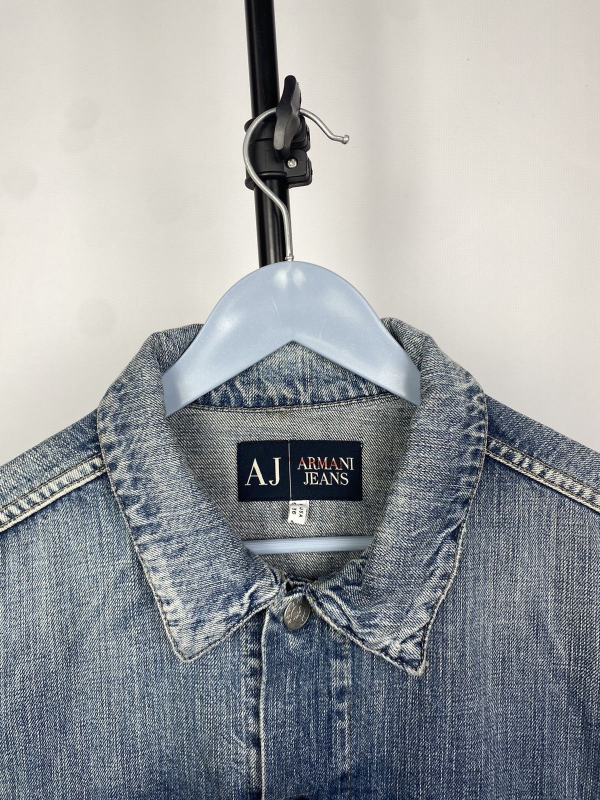 Armani 🔥❗️Armani BIG LOGO rare Oversized Denim Jacket Size US M / EU 48-50 / 2 - 4 Thumbnail