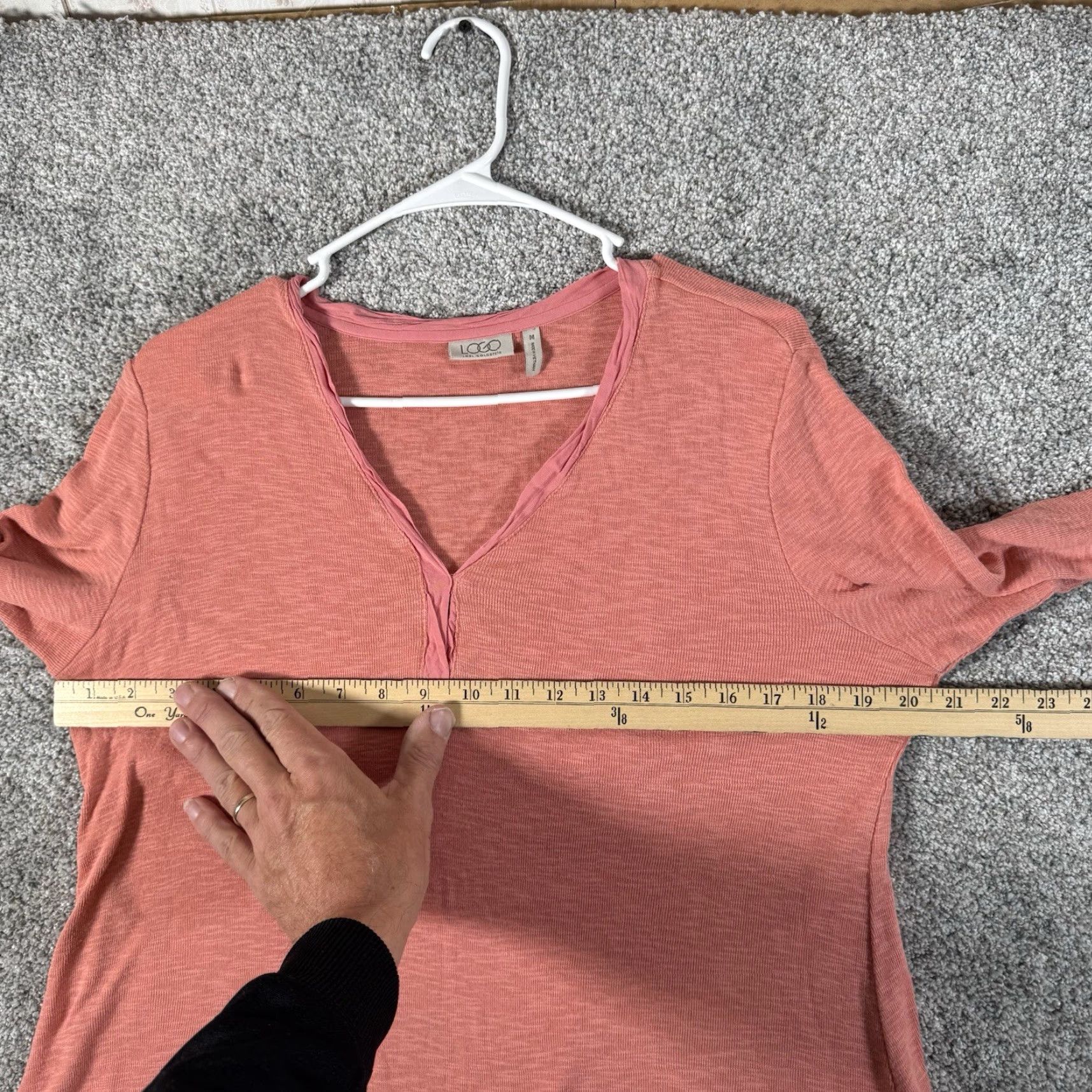 Vintage LOGO by Lori Goldstein Top M Lagenlook Boho Casual Layering Comfort Cozy Peach Pink Long Sleeve Pullover Women Casual Mens? Size M / US 6-8 / IT 42-44 - 4 Thumbnail