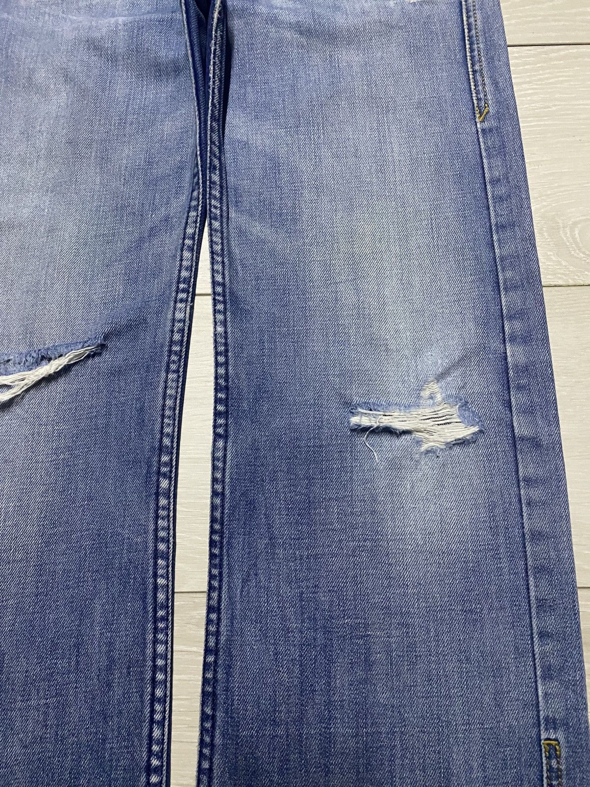 Diesel Black Gold Vintagw Diesel Italy Faded Wash Distressed Loose Jeans Size US 29 - 8 Thumbnail