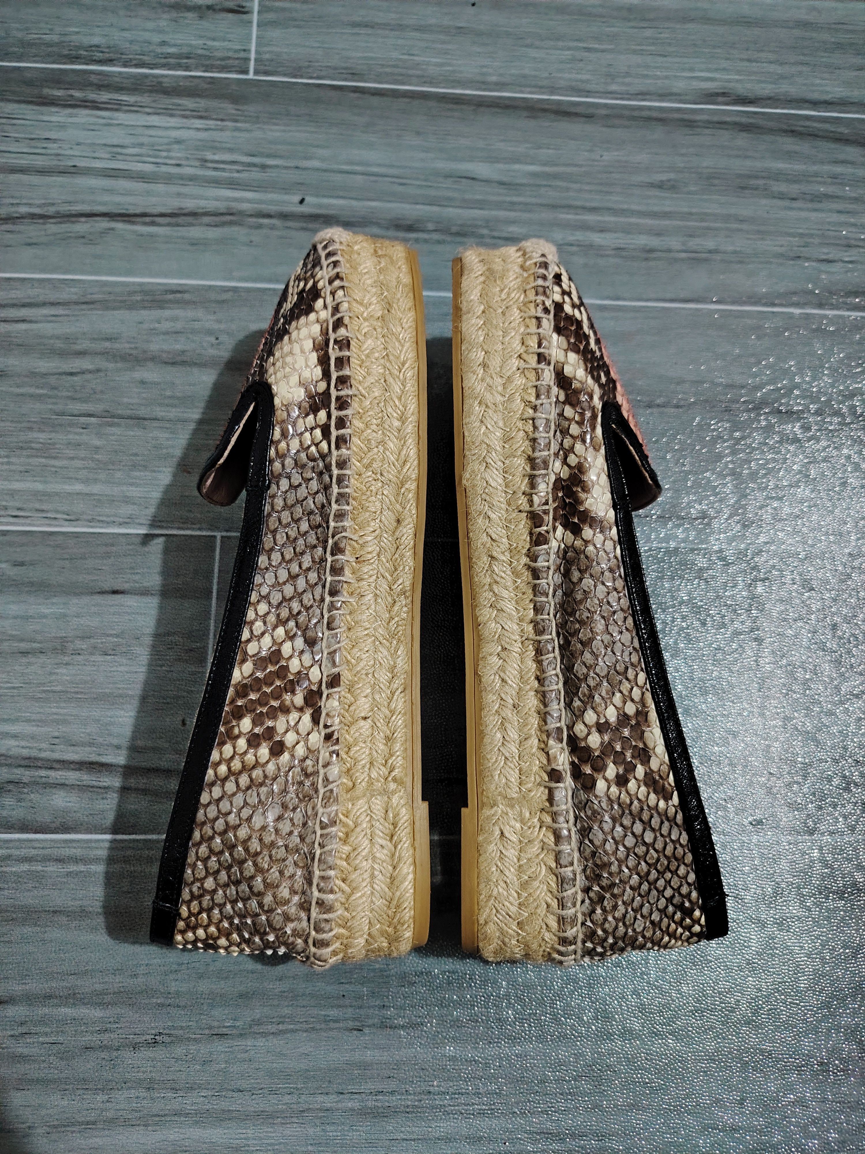 Alexander McQueen ALEXANDER MCQUEEN - Snake Skin Platform Espadrilles Size US 9 / IT 39 - 6 Thumbnail