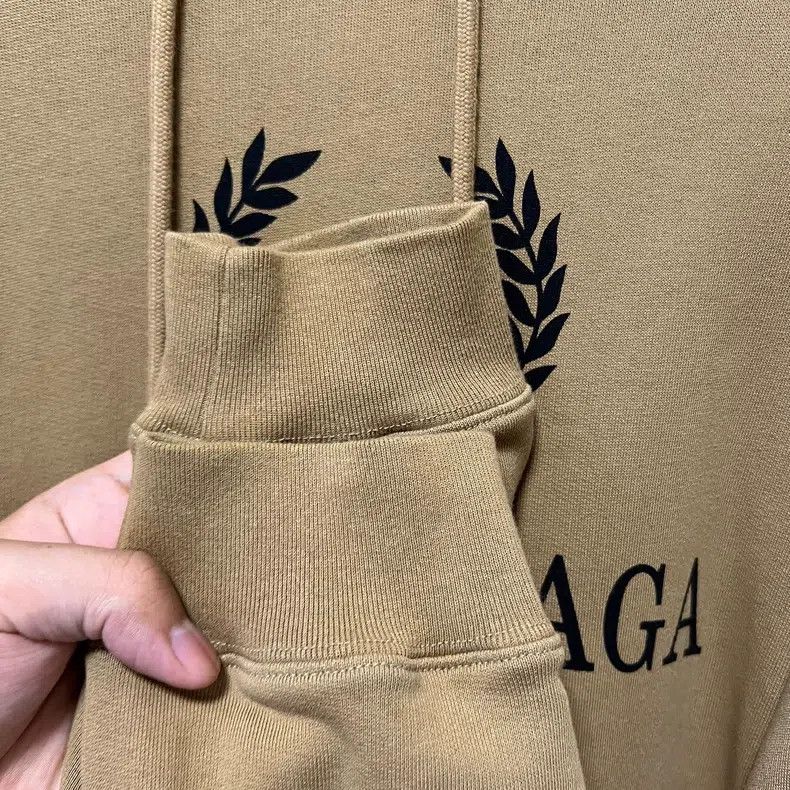 Balenciaga Balenciaga Khaki Wheat Pattern Hoodie Size US S / EU 44-46 / 1 - 5 Thumbnail