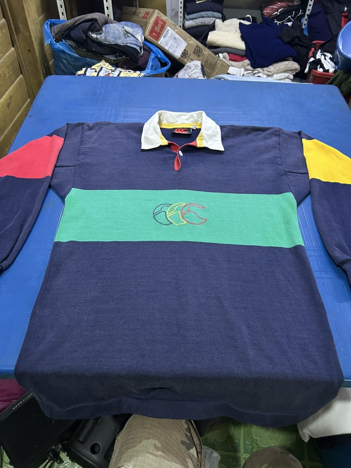 Canterbury of New Zealand Vintage Canterbury rugby shirt multicolour colourblock Size US M / EU 48-50 / 2 - 6 Thumbnail