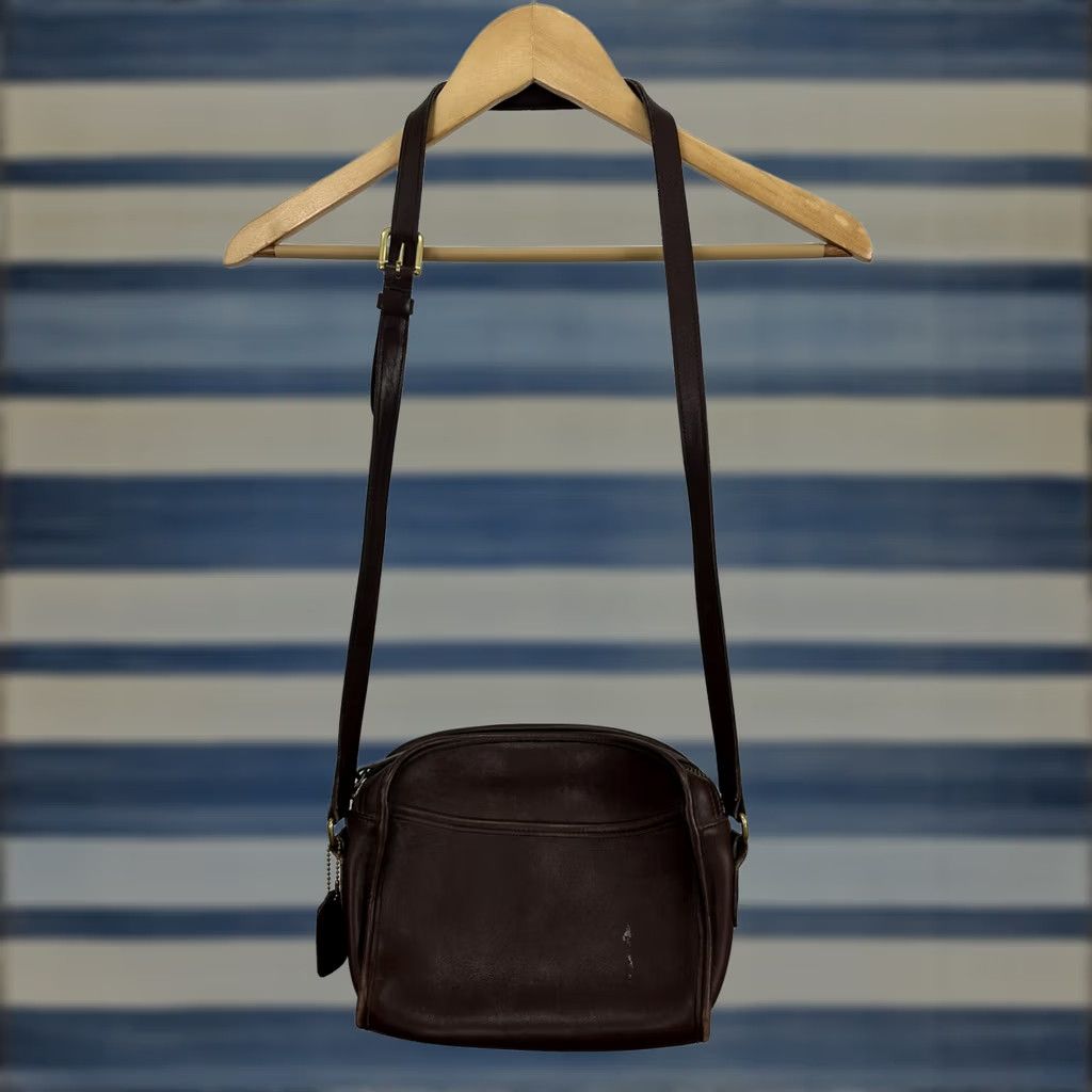 Coach VINTAGE Coach Metropolis Zip Crossbody Bag 9087 Leather Mahogany Costa Rica 1998 Womens Medium Adjustable Strap Size ONE SIZE - 1 Thumbnail