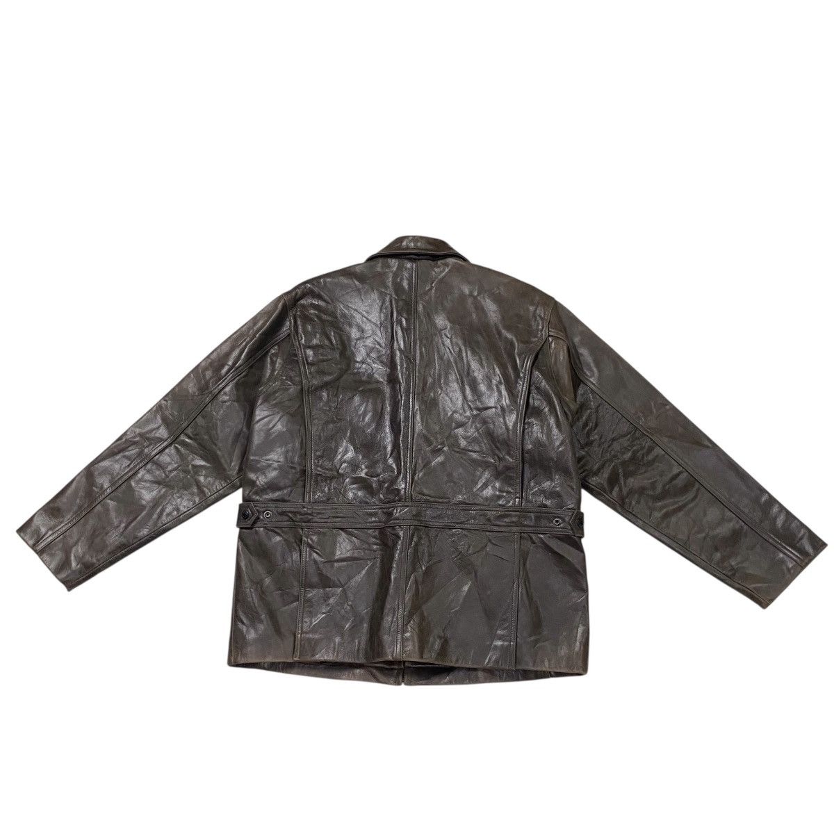 Genuine Leather Vintage 80s genuine leather jacket Size US L / EU 52-54 / 3 - 4 Thumbnail