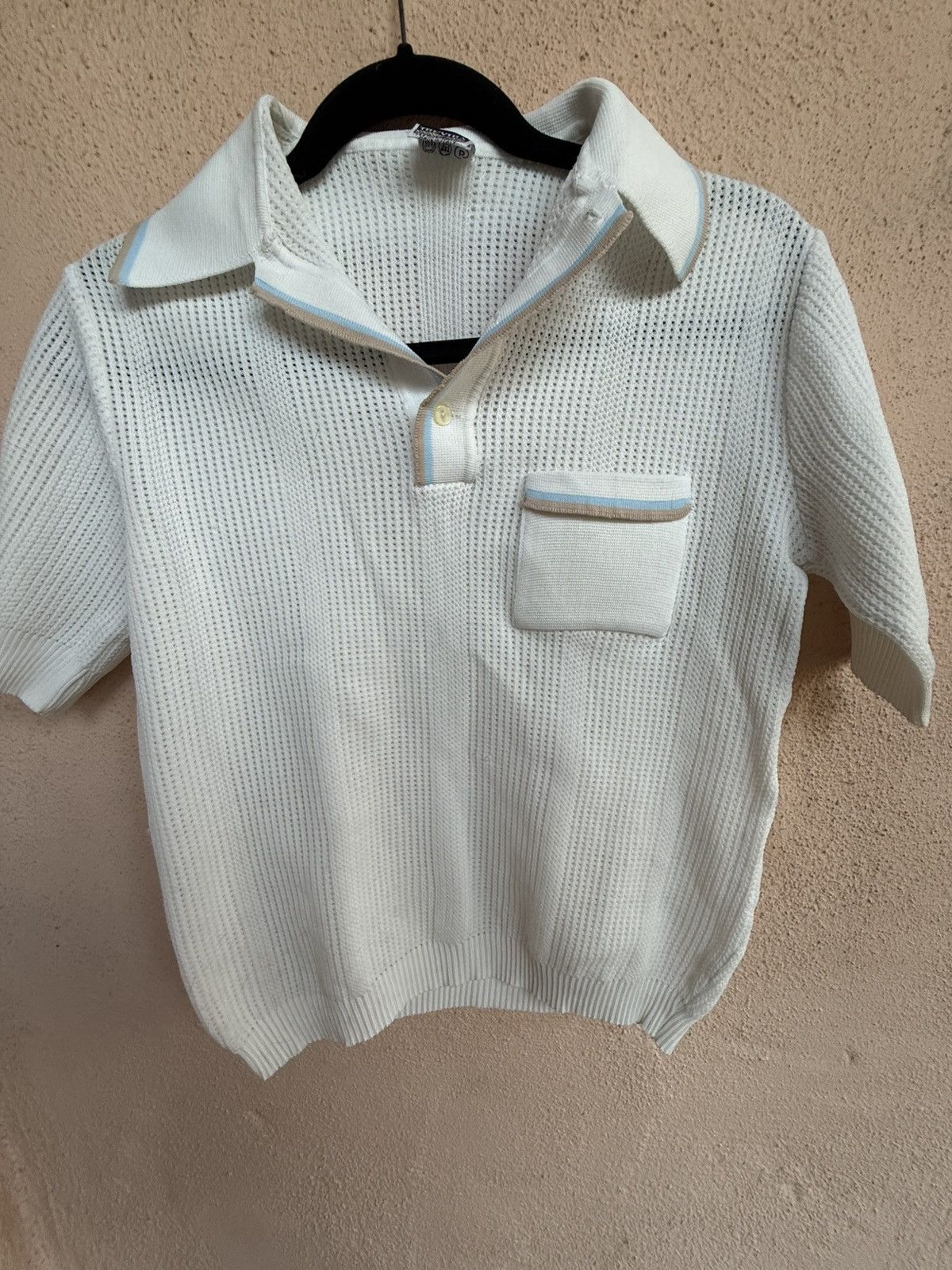 Vintage Vintage 60’s white poly polo Made in Italy. Size US S / EU 44-46 / 1 - 1 Thumbnail