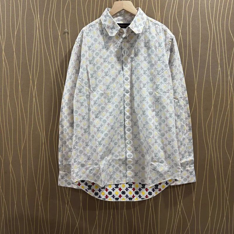 Louis Vuitton Louis Vuitton White Cotton Men's Shirt 0089 Size US M / EU 48-50 / 2 - 1 Thumbnail