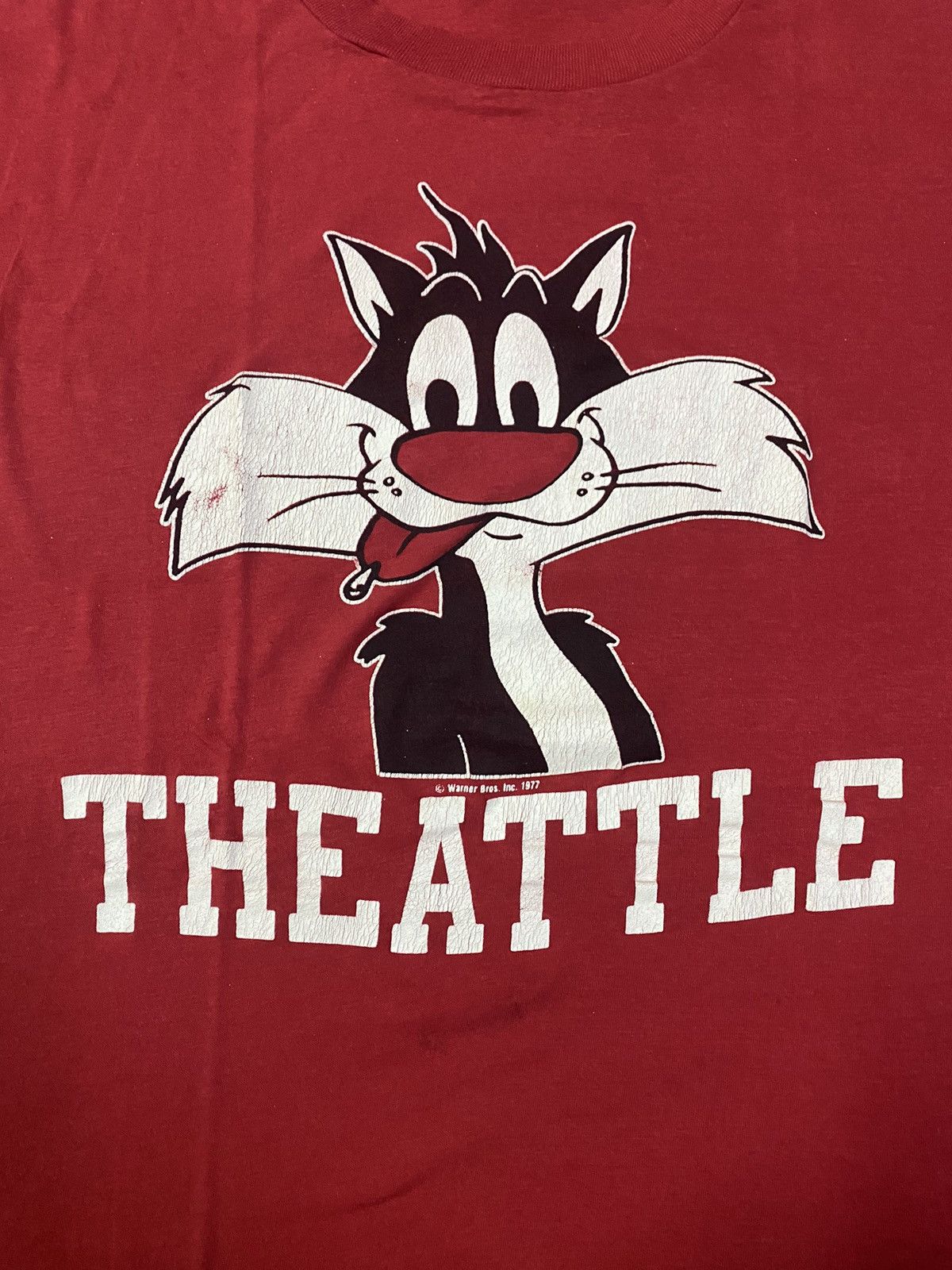 Warner Bros Vintage 1977 Looney Tunes Sylvester The Cat Theattle Size US L / EU 52-54 / 3 - 6 Thumbnail