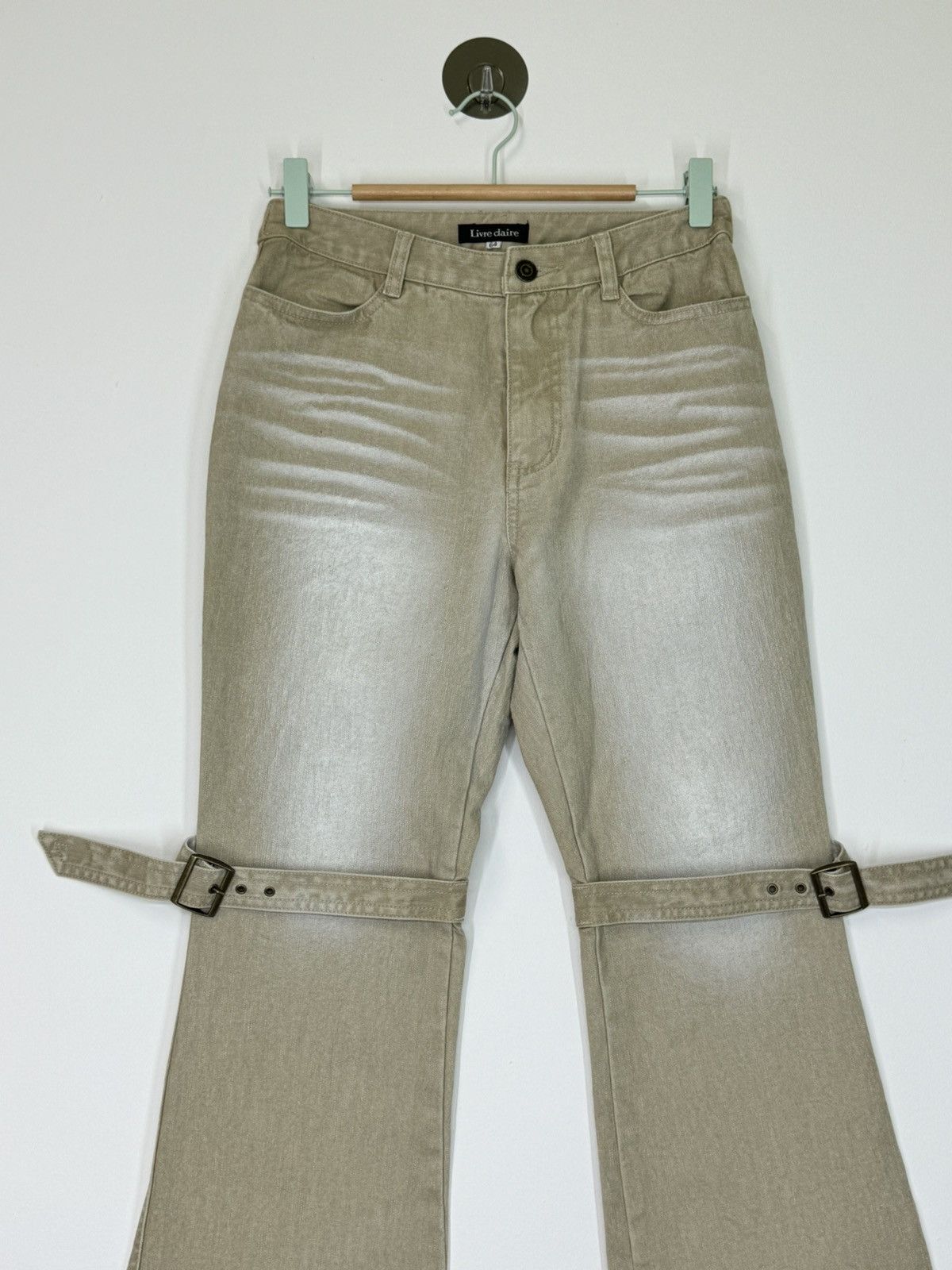 Hysteric Glamour × Japanese Brand × Vintage Flare Livre Claire Stretch Bondage Tornado Mart Style Size US 26 / EU 42 - 4 Thumbnail