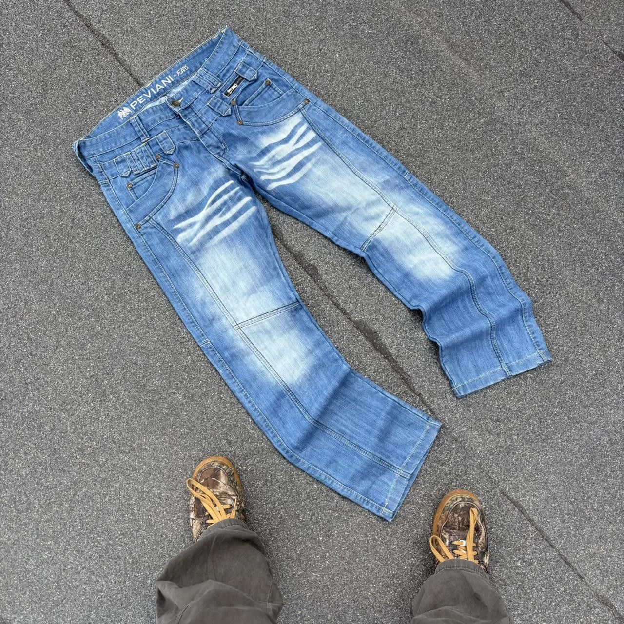 Japanese Brand × Vintage Vintage y2k 90s acid wash japanese archive style jeans Size US 34 / EU 50 - 2 Thumbnail