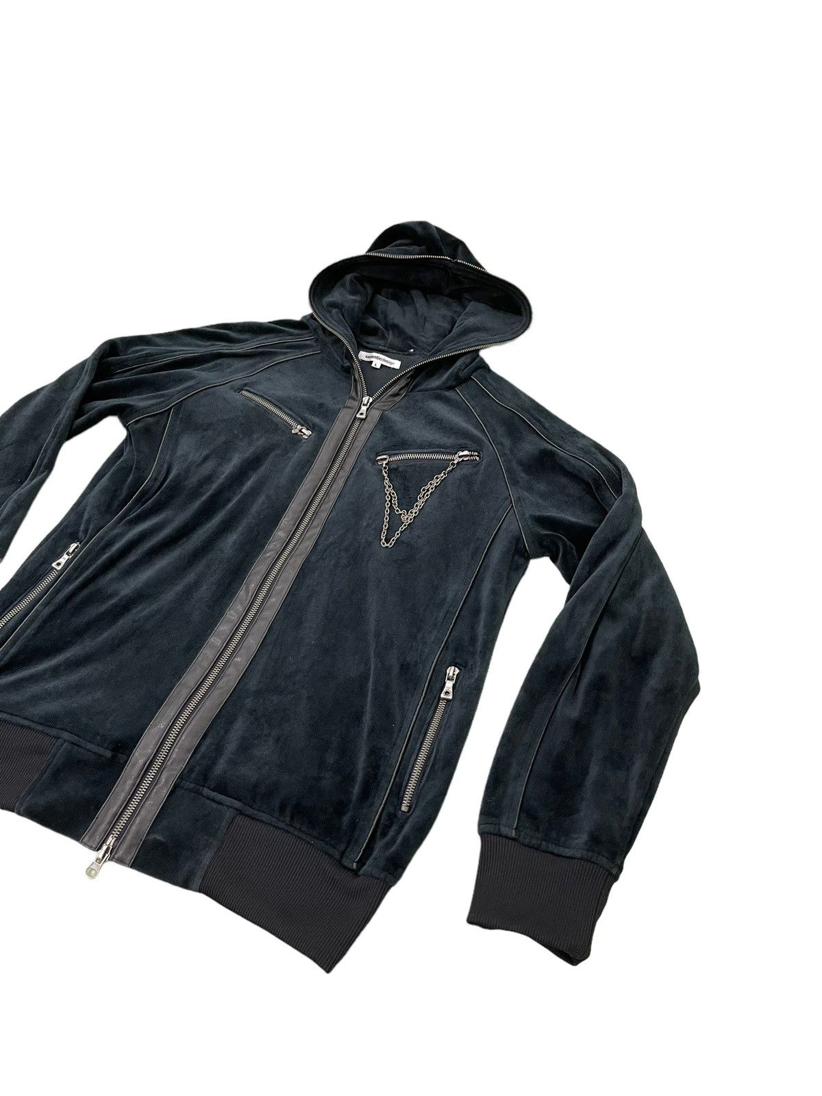 Japanese Brand Velvet Jacket Semantic Design Gothic Leather Parts 5🟩5 Size US M / EU 48-50 / 2 - 7 Thumbnail