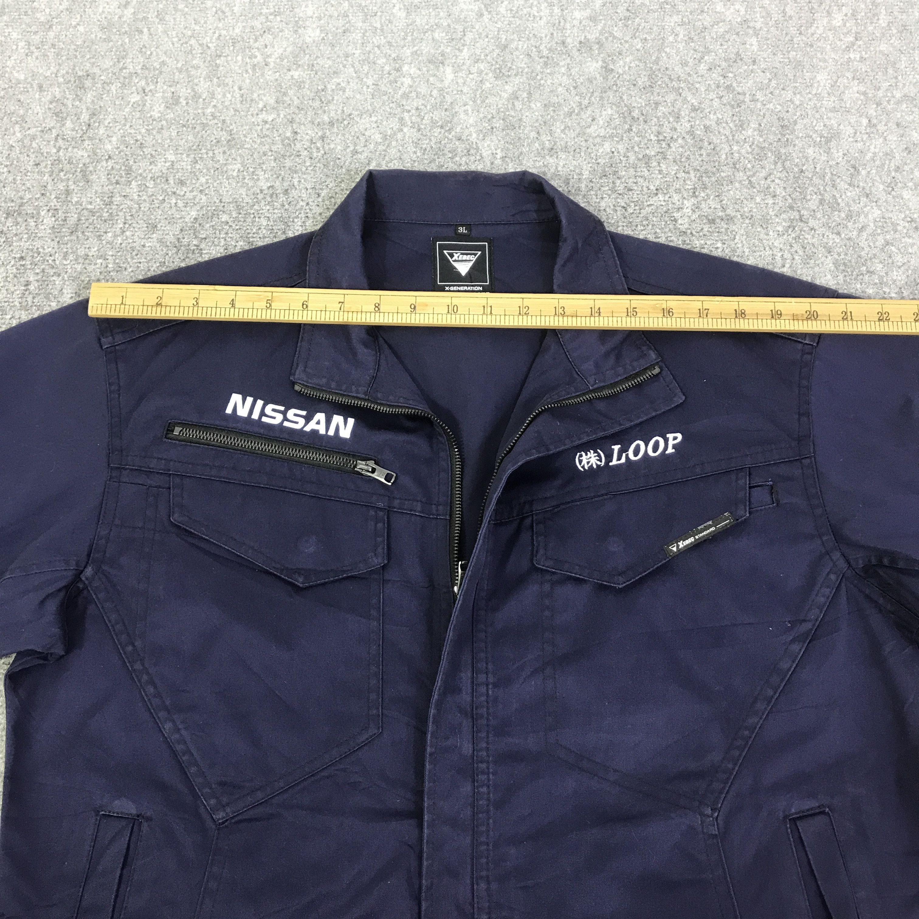 Japanese Brand nissan calsonic racing F1 japan navy custom jacket K97B14 Size US L / EU 52-54 / 3 - 9 Thumbnail