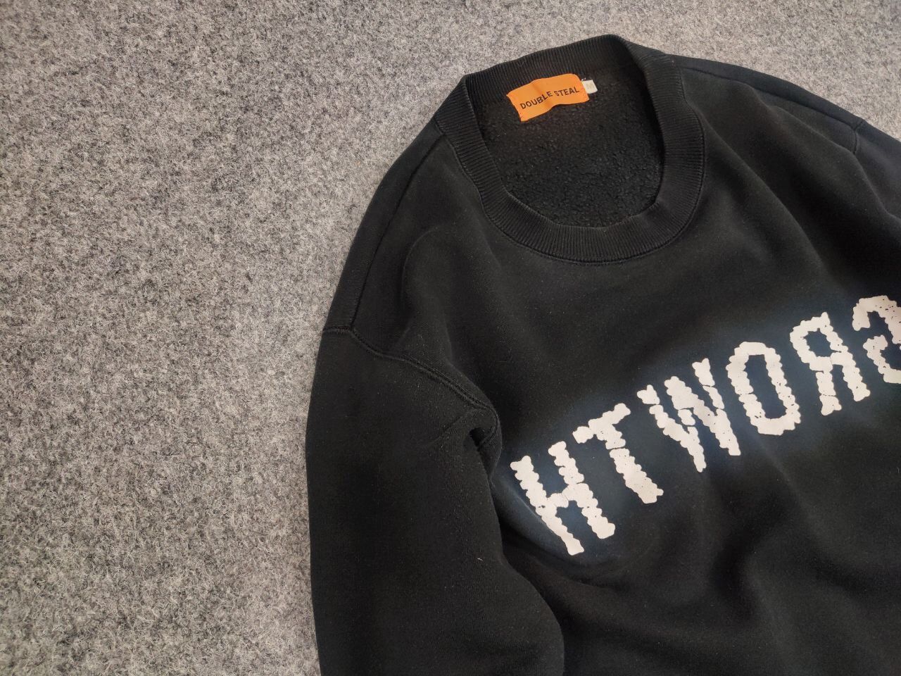 Japanese Brand Vintage 90's Double Steal Japanese Logo Black Sweatshirt Size US M / EU 48-50 / 2 - 8 Thumbnail