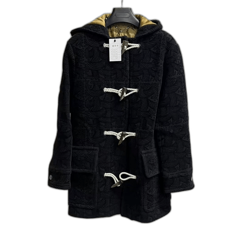 Louis Vuitton Louis Vuitton Black Duffle Coat with Hood Size US L / EU 52-54 / 3 - 1 Thumbnail