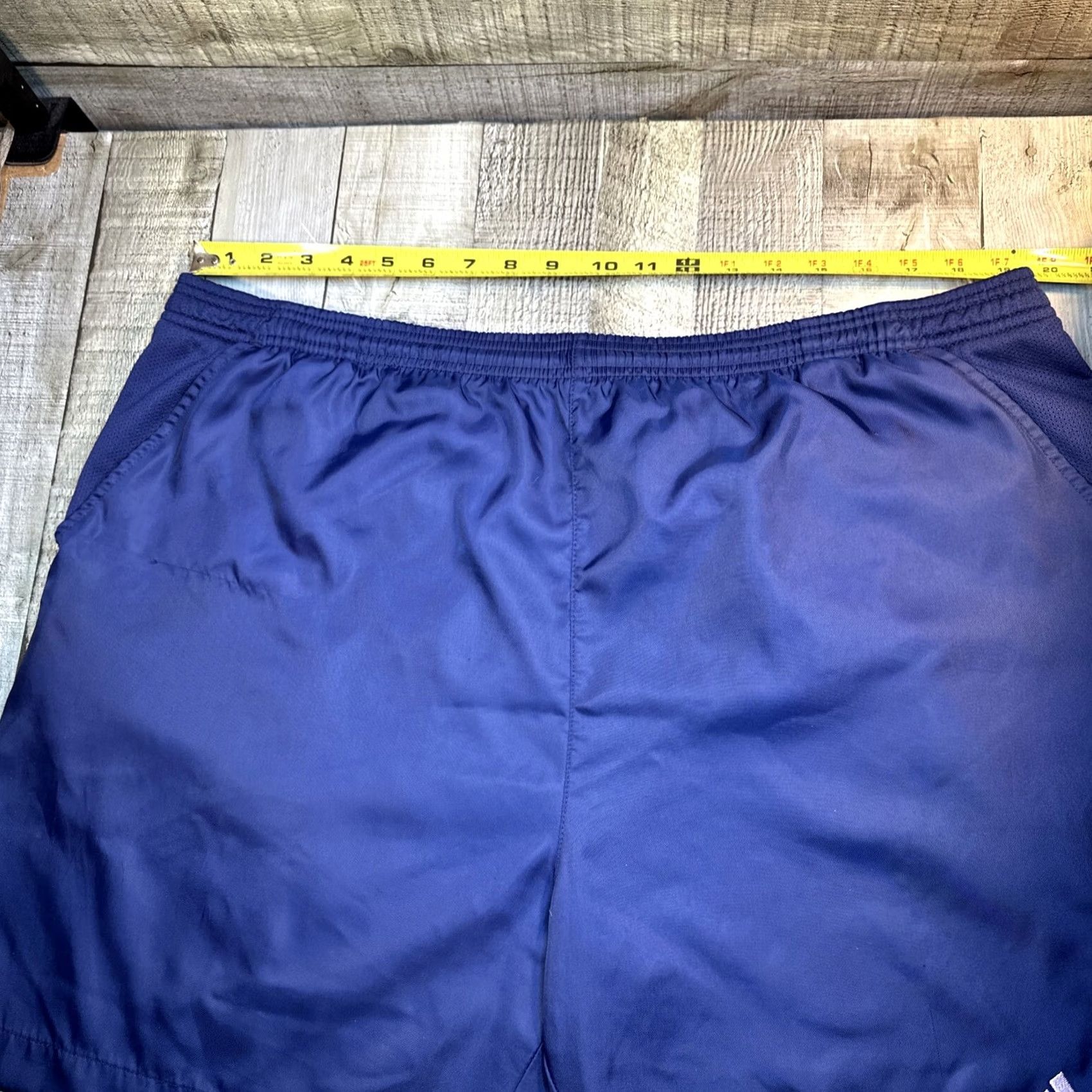 Adidas VINTAGE Adidas Trefoil Soccer Nylon Shorts Men L Blue Athletic 90s Retro Size US 33 - 5 Thumbnail