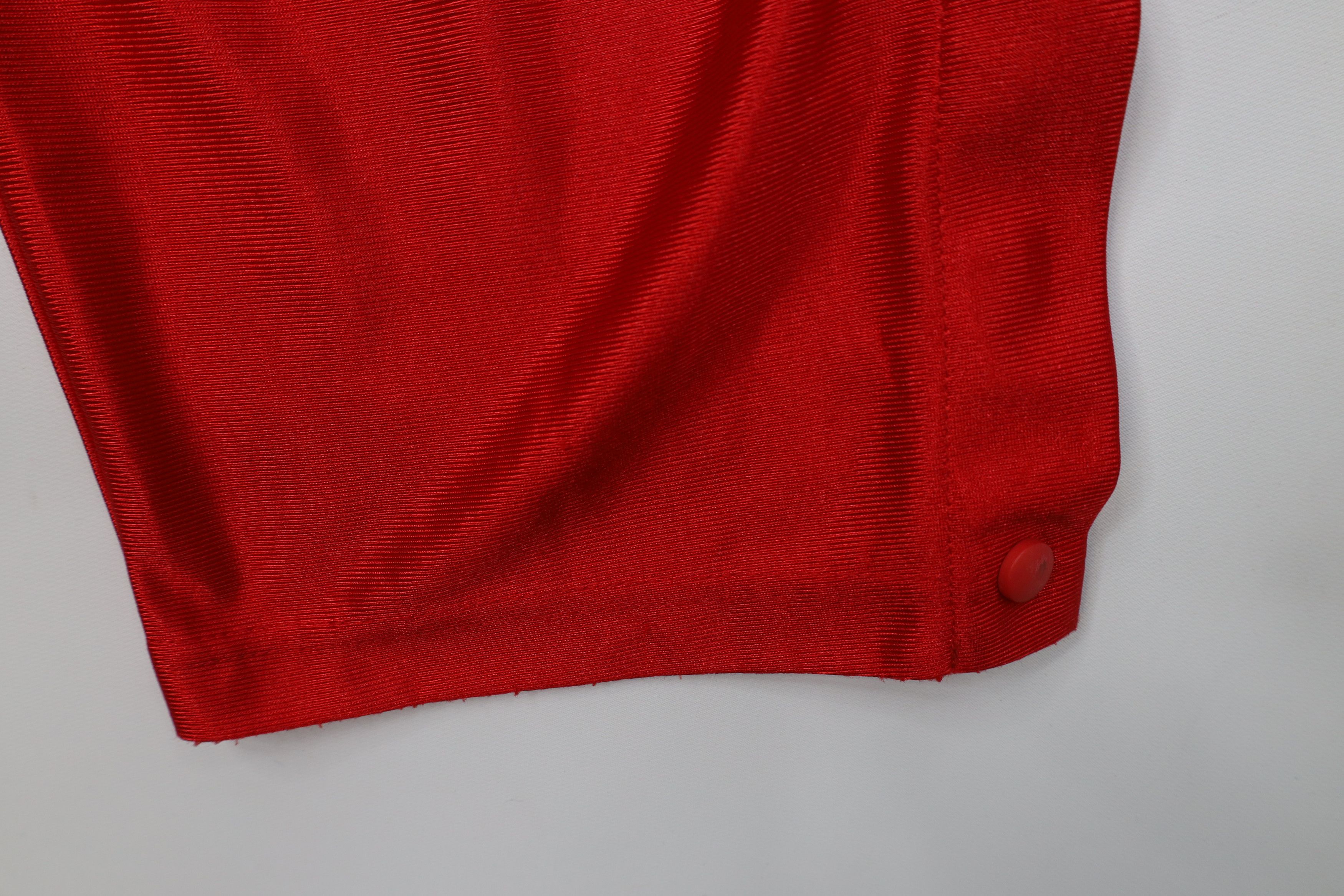 Vintage Vintage 90s Streetwear Silky Tearaway Wide Leg Pants Red USA Size US 38 / EU 54 - 5 Thumbnail