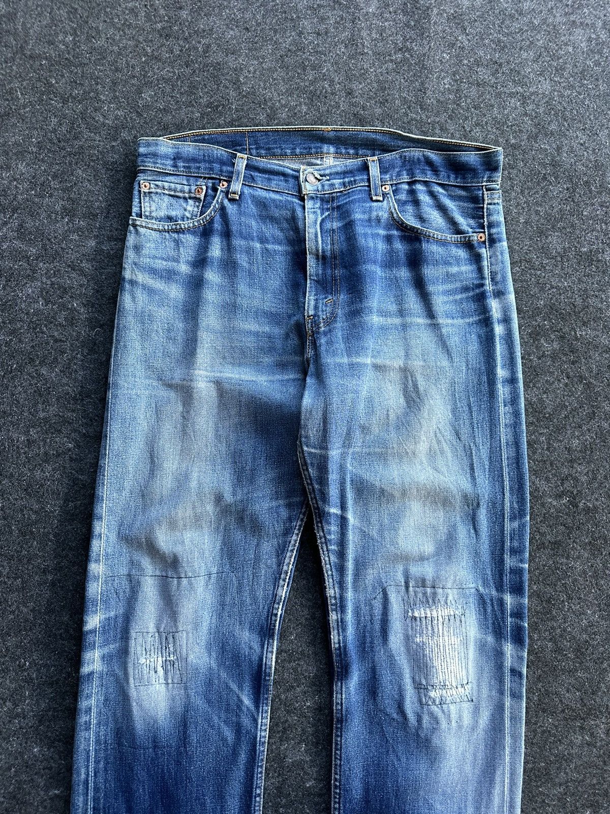 Levi's × Levi's Vintage Clothing × Vintage Vintage Levis 505 Thrashed Distressed Denim D480 Size US 36 / EU 52 - 2 Thumbnail