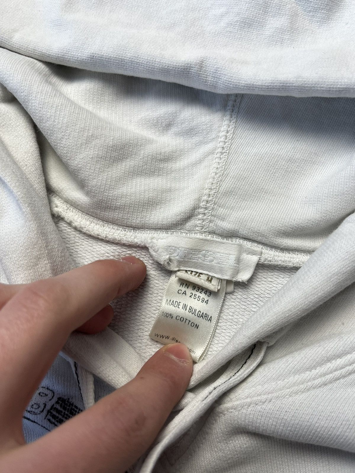 Diesel Rare Vintage Diesel hoodie big logo white Y2K Size US M / EU 48-50 / 2 - 11 Thumbnail