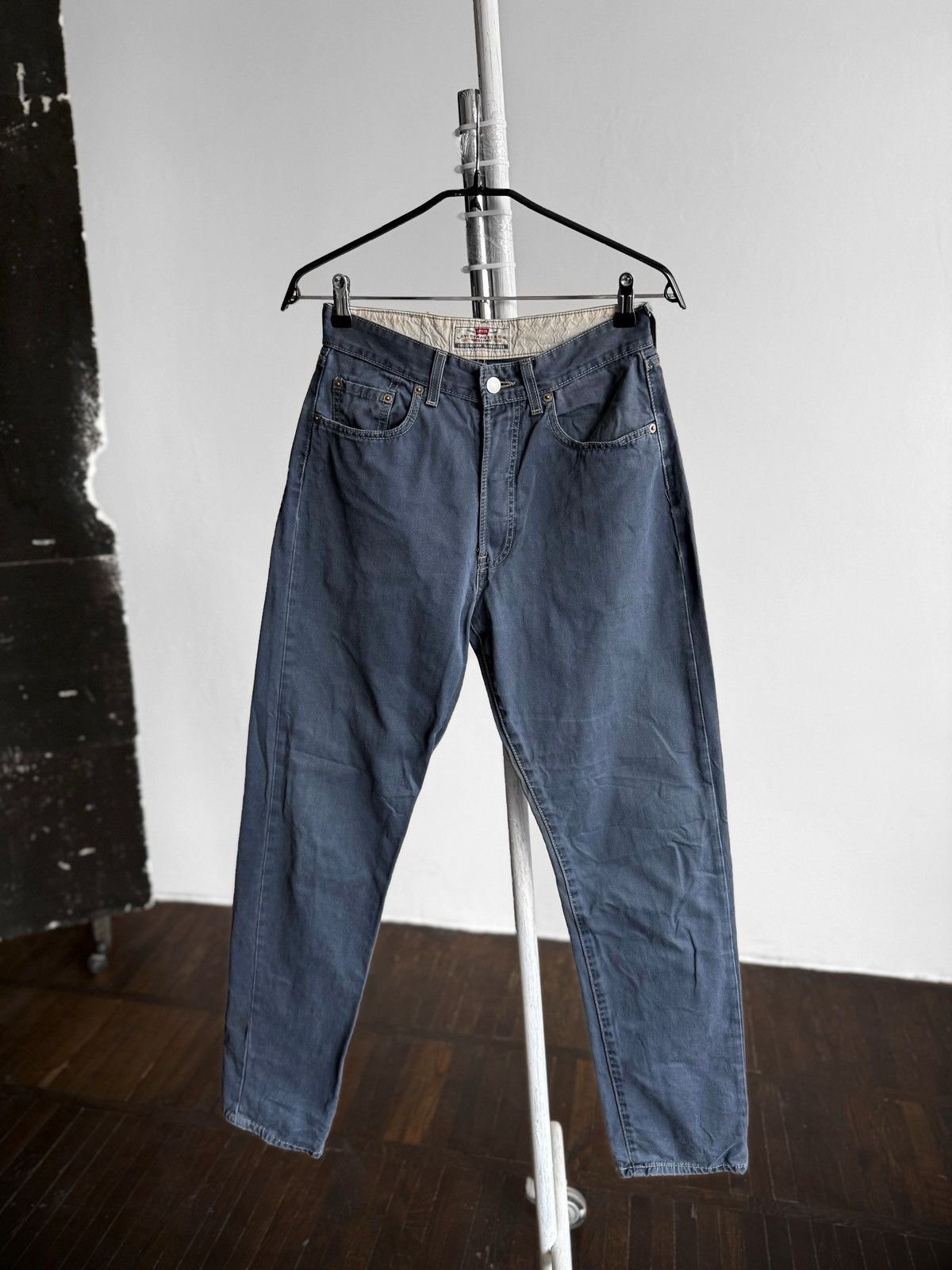 Levi's Vintage Clothing Levis 510 Mens Vintage Faded Navy Blue Denim Jeans Pants Size US 31 - 1 Thumbnail