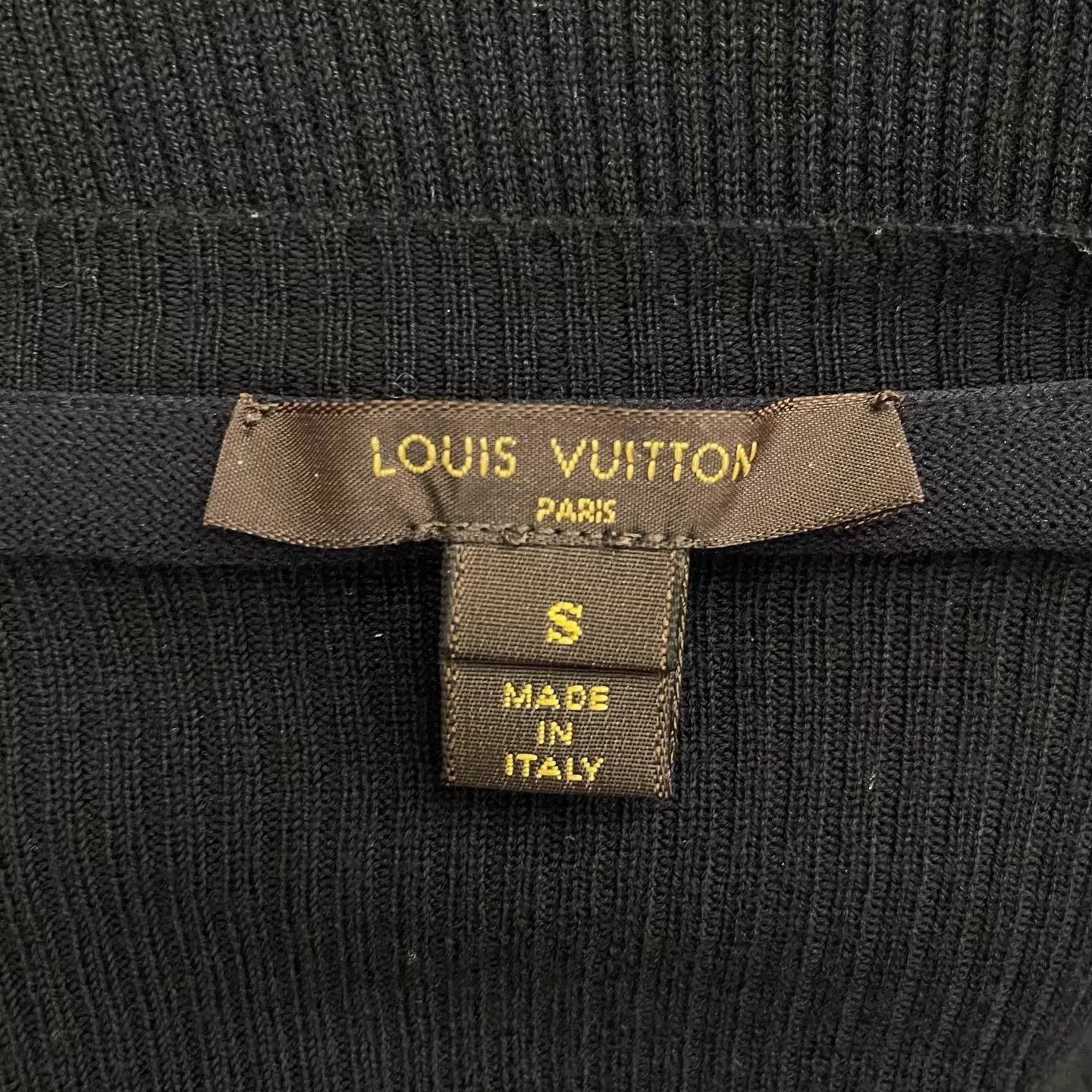 Louis Vuitton LV Black Knit Sweater S Rolled Hem Size S / US 4 / IT 40 - 5 Thumbnail
