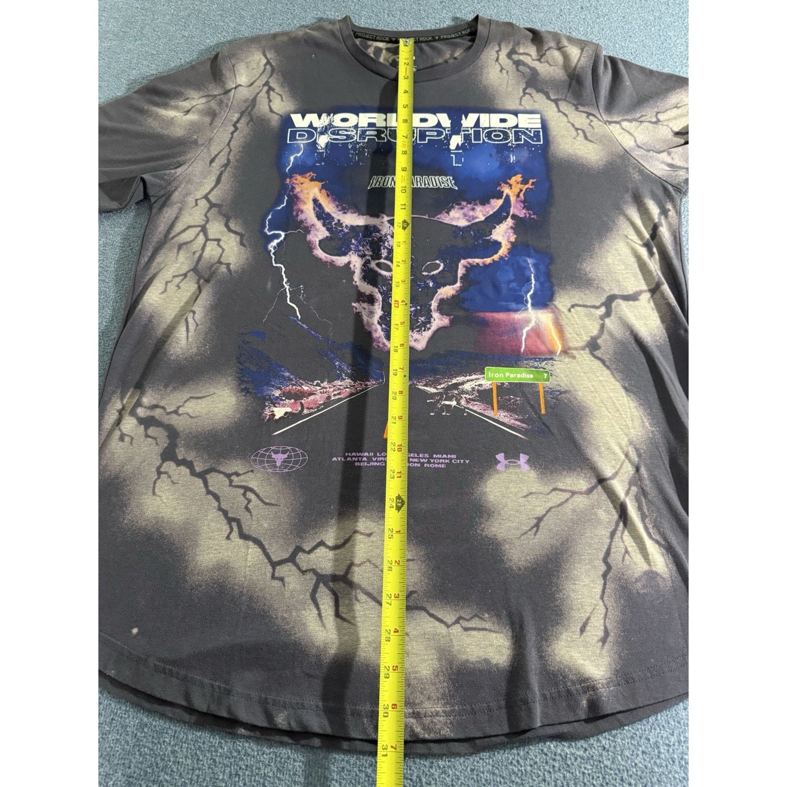 Under Armour 1 Of 1 Custom Under Armour Project Rock Shirt Worldwide Bull Size US L / EU 52-54 / 3 - 8 Thumbnail