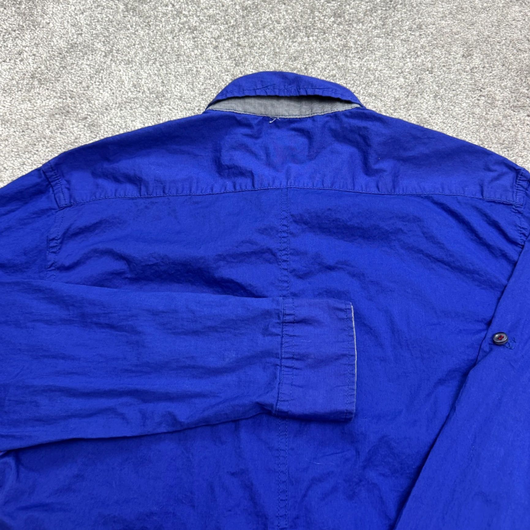 Massimo Dutti Massimo Dutti Button-Up Shirt Mens Large Royal Blue Cotton Long Sleeve Regular Fit Casual Workwear Classic Preppy Size US L / EU 52-54 / 3 - 3 Thumbnail