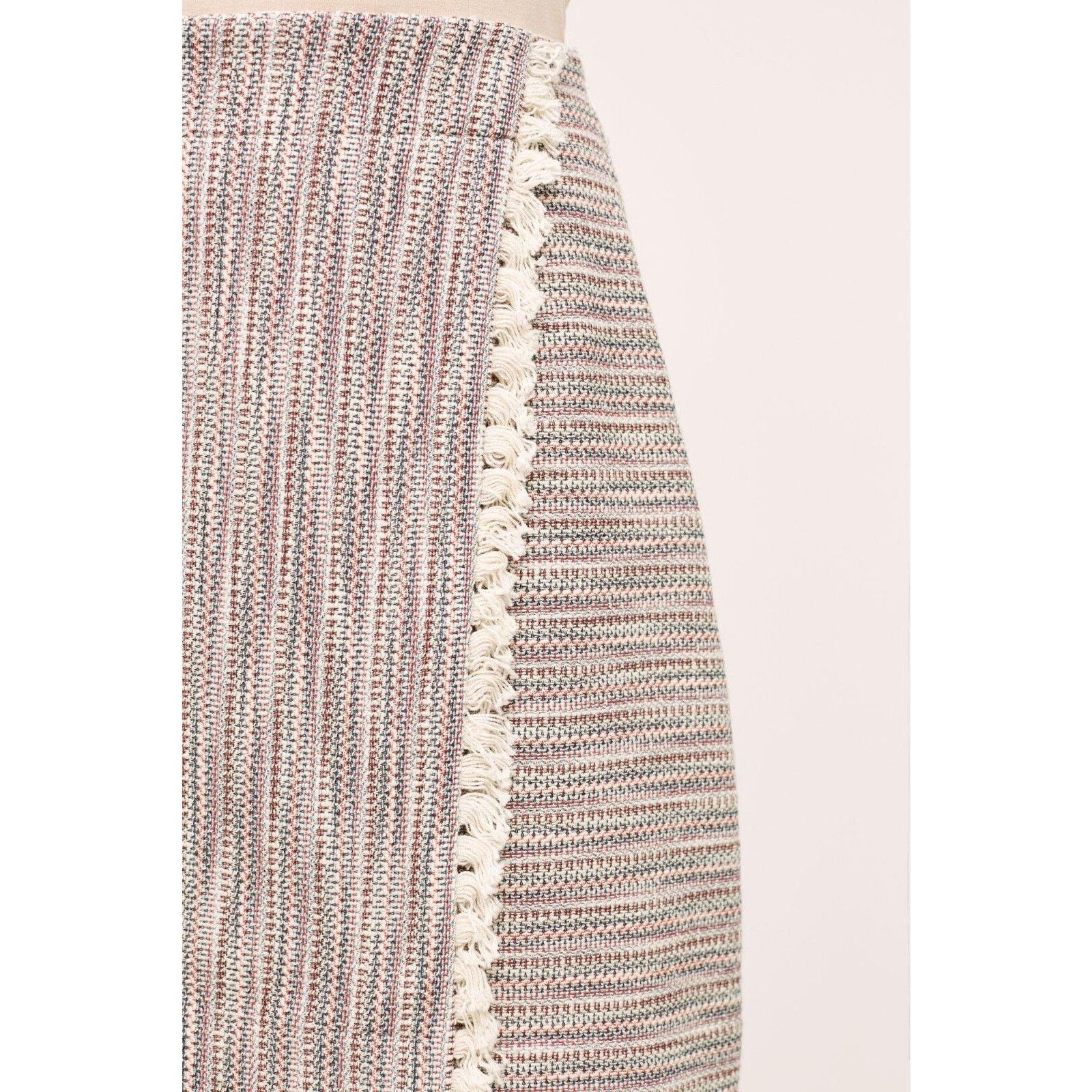 Anthropologie New Anthropologie Wrapped Fringe Mini Skirt By Maeve Size 6 Size 28" / US 6 / IT 42 - 2 Thumbnail
