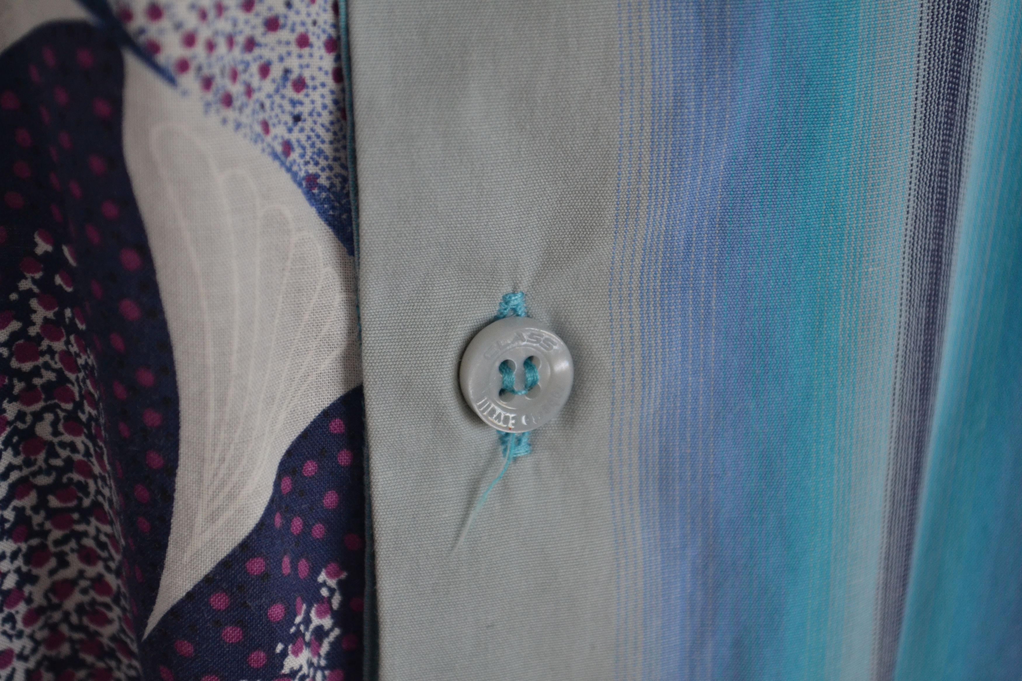 Roberto Cavalli Roberto Cavalli Shirt Button Up Long Sleeve Printed Blue Size US S / EU 44-46 / 1 - 8 Thumbnail