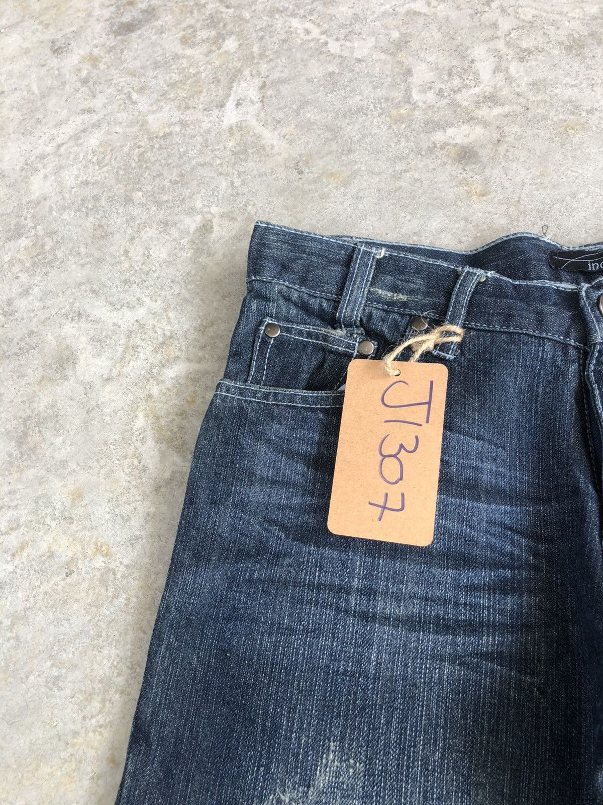 Le Grande Bleu (L.G.B.) Japanese Indecent Flared Jeans Distressed Buckle Back Size US 30 / EU 46 - 14 Thumbnail