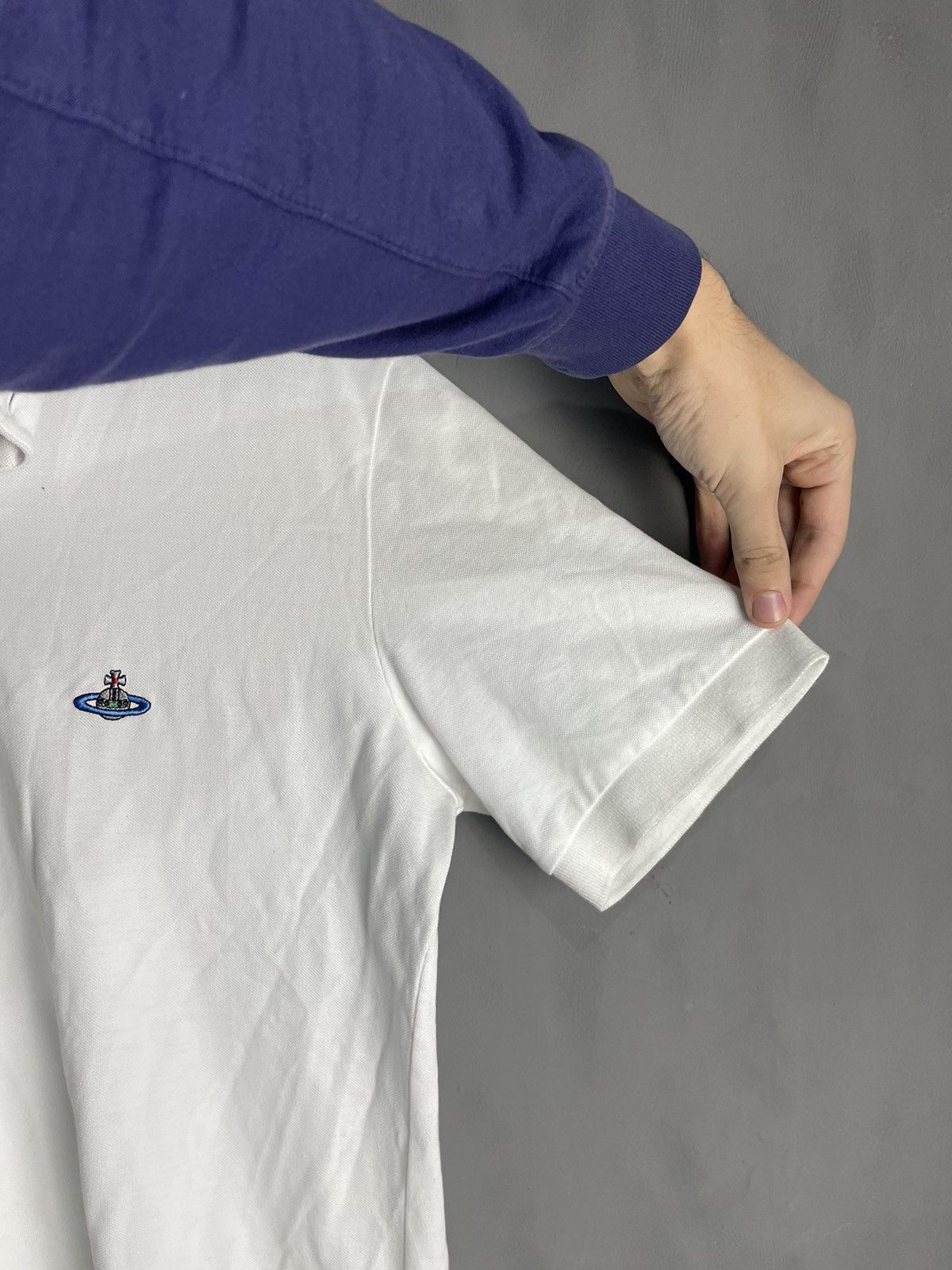 Vivienne Westwood Vintage Vivienne Westwood Polo Shirt Logo Orb Basic Y2K Size US XL / EU 56 / 4 - 4 Thumbnail