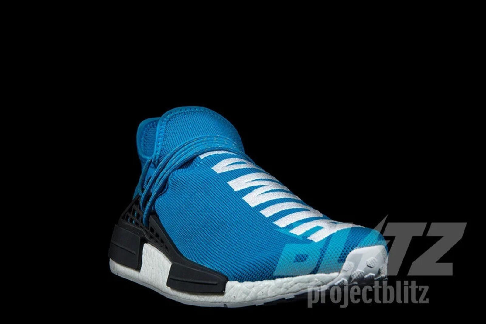 Adidas 2016 adidas NMD HU PHARELL HUMAN BEING SHARP BLUE BB0618 Size US 6.5 / EU 39-40 - 2 Thumbnail