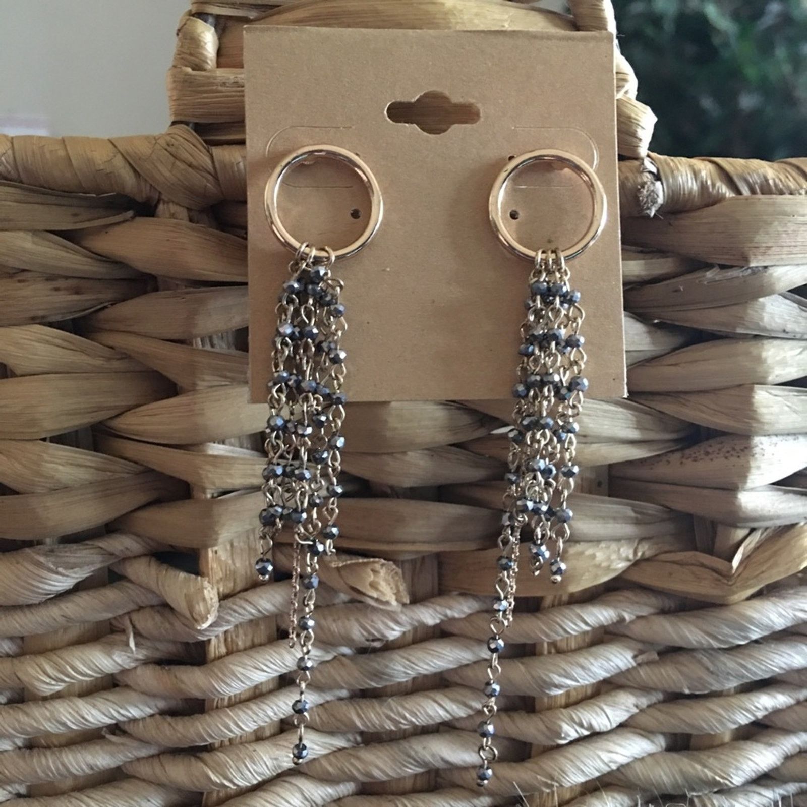 Vintage Vintage faceted crystal chain fringe earrings Size ONE SIZE - 1 Thumbnail