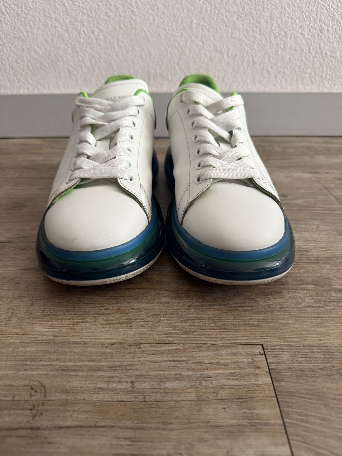 Alexander McQueen Men’s Oversized Sneaker ‘White-Blue-Green’ Size US 11 / EU 44 - 5 Thumbnail