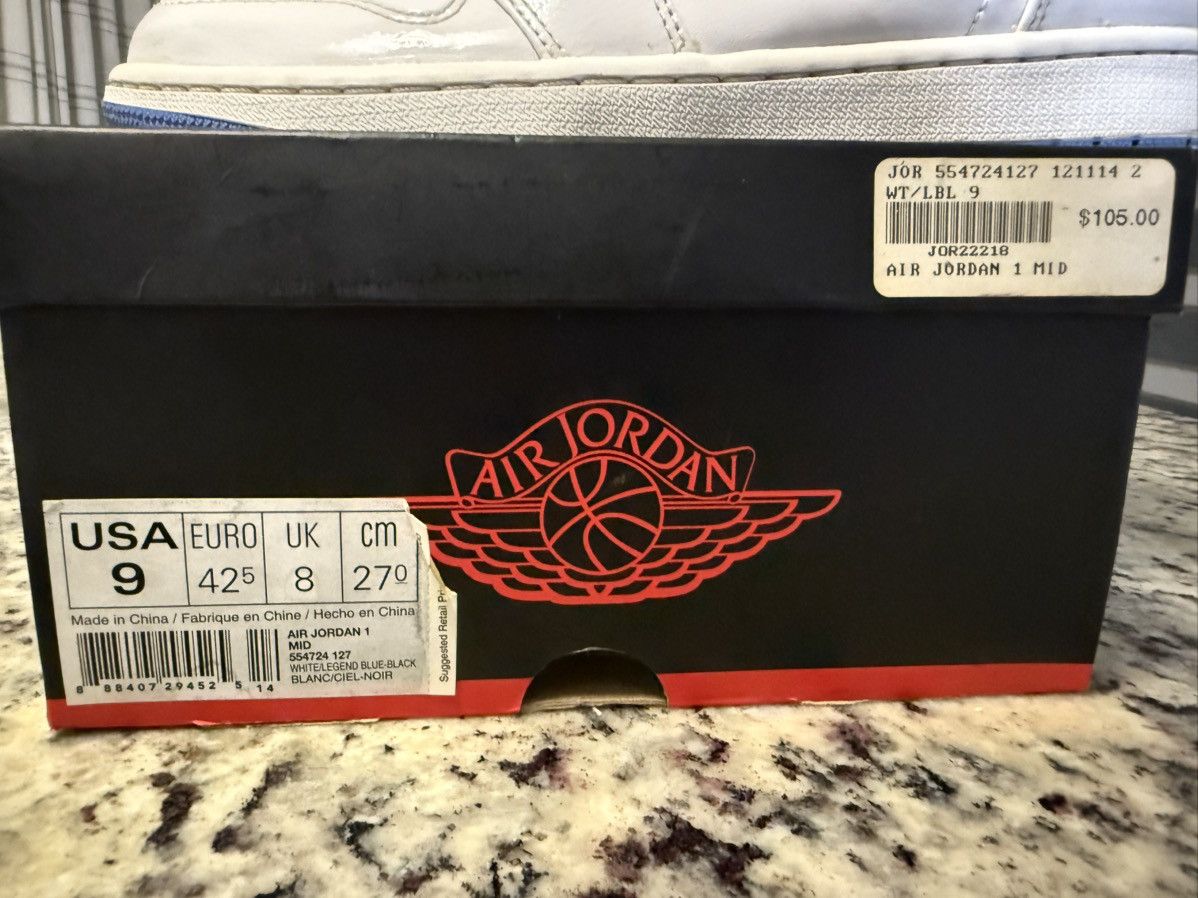 Jordan Brand jordan 1 mid legend blue Size US 9 / EU 42 - 7 Thumbnail