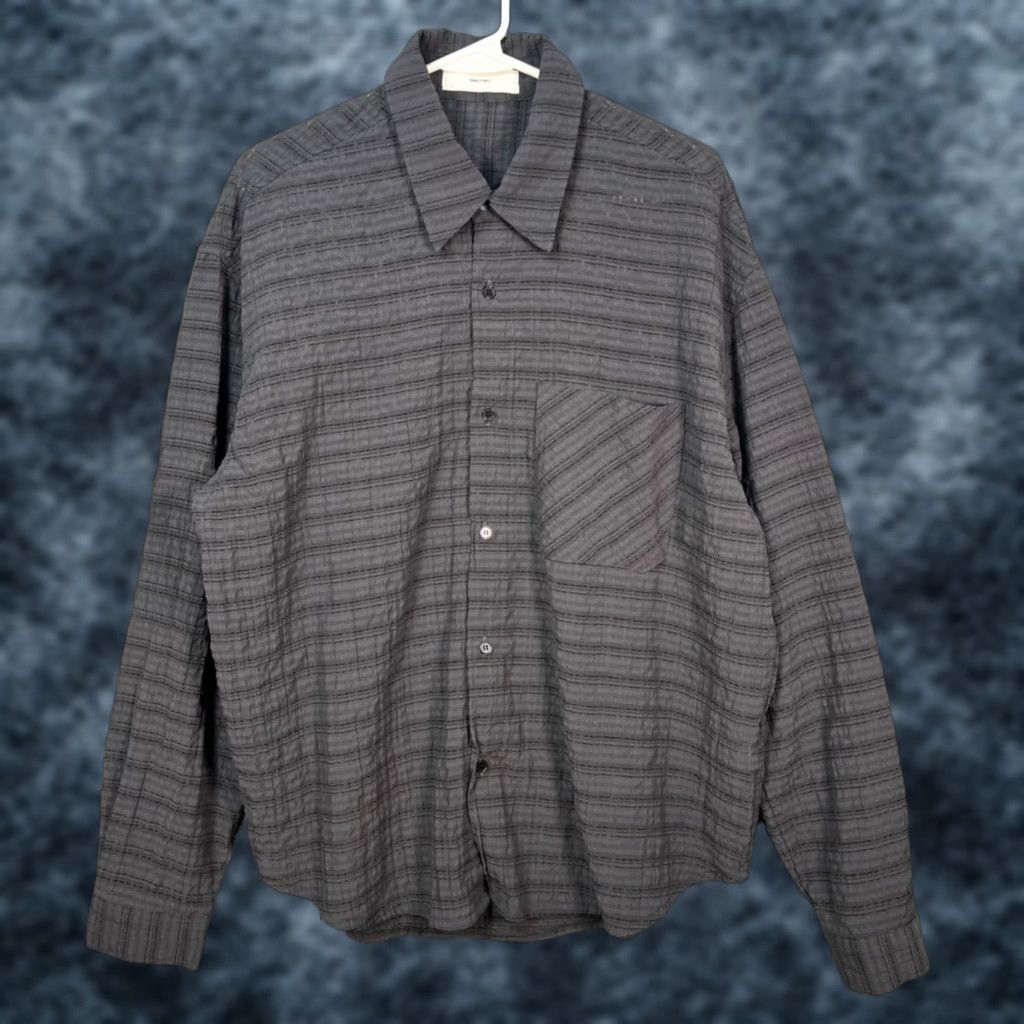 Vintage Ohotoro Mens Large Dark Gray Melange Check Long Sleeve Button-Up Shirt Size US L / EU 52-54 / 3 - 1 Thumbnail
